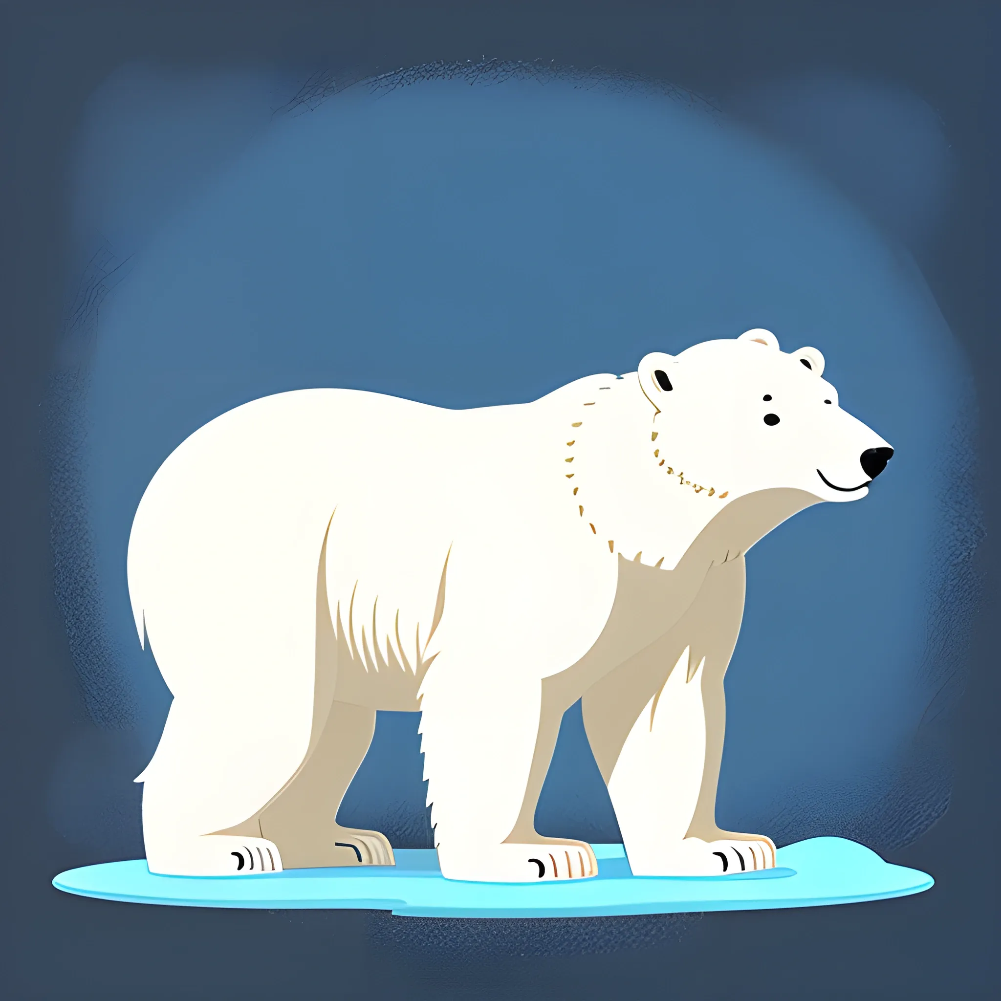 polar bear, Cartoon，furry male