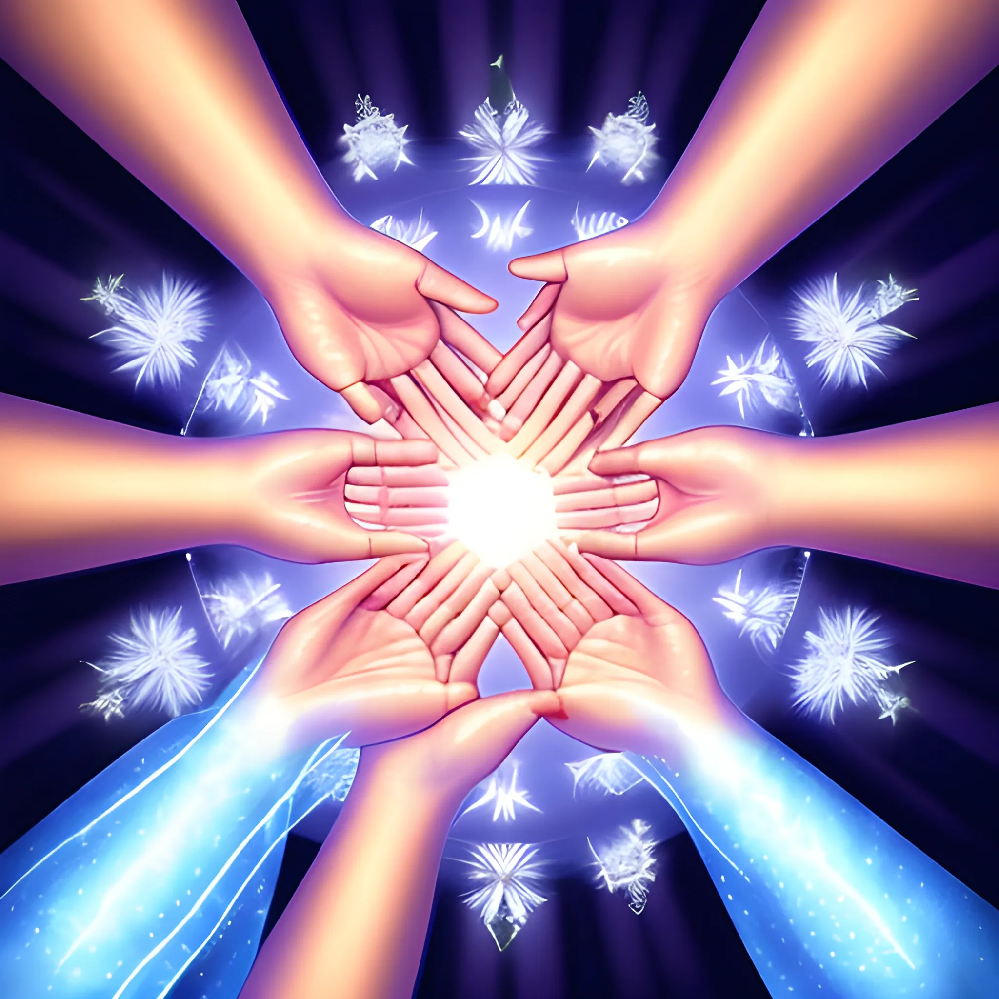 healing hands, shining hands, healing magic