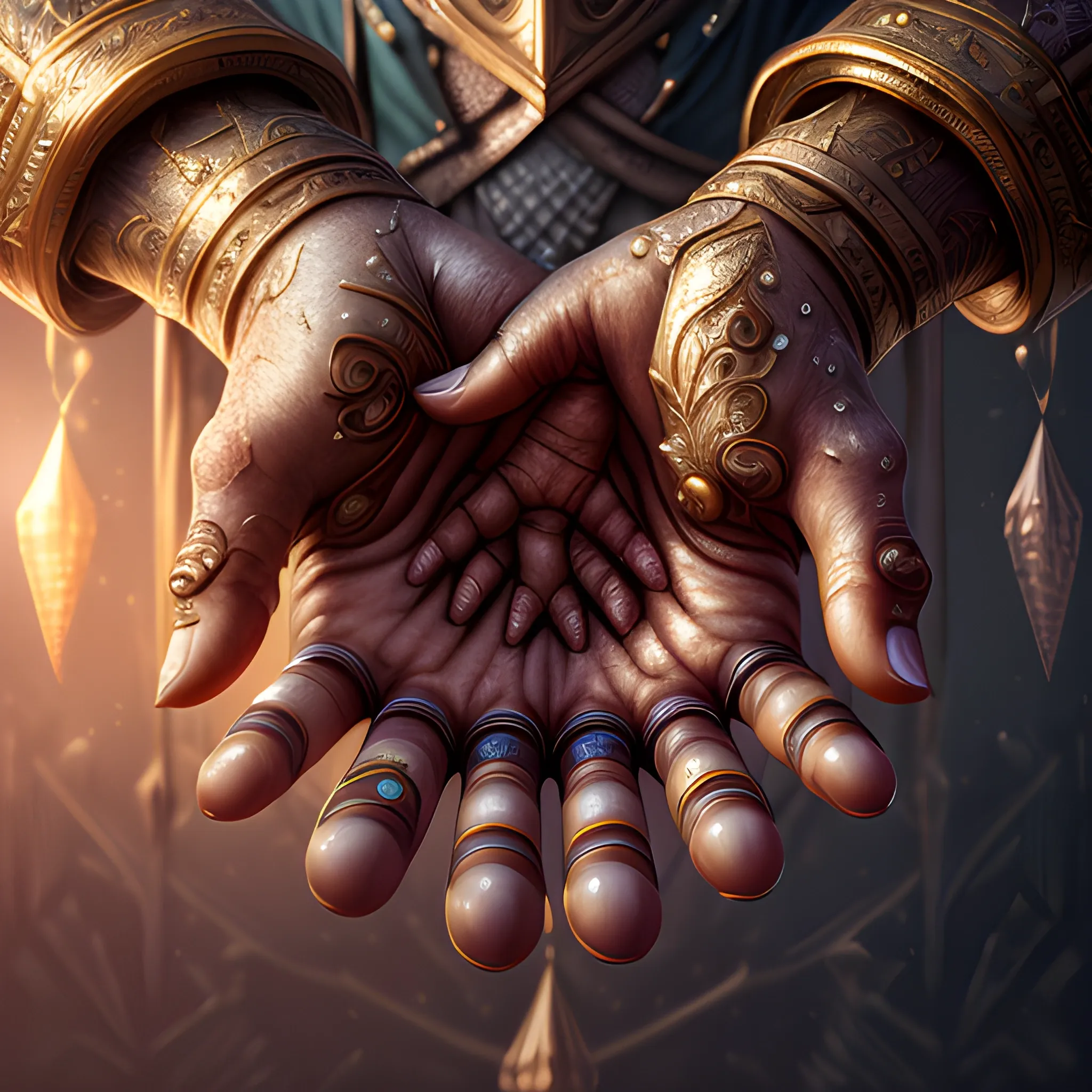 shining hands with five fingers, healing, healing magic, 8k, high resolution, high quality, insane detailed, detailed, detailed matte painting, deep color, fantastical, intricate detail, splash screen, complementary colors, fantasy concept art, 8k resolution trending on Artstation Unreal Engine 5