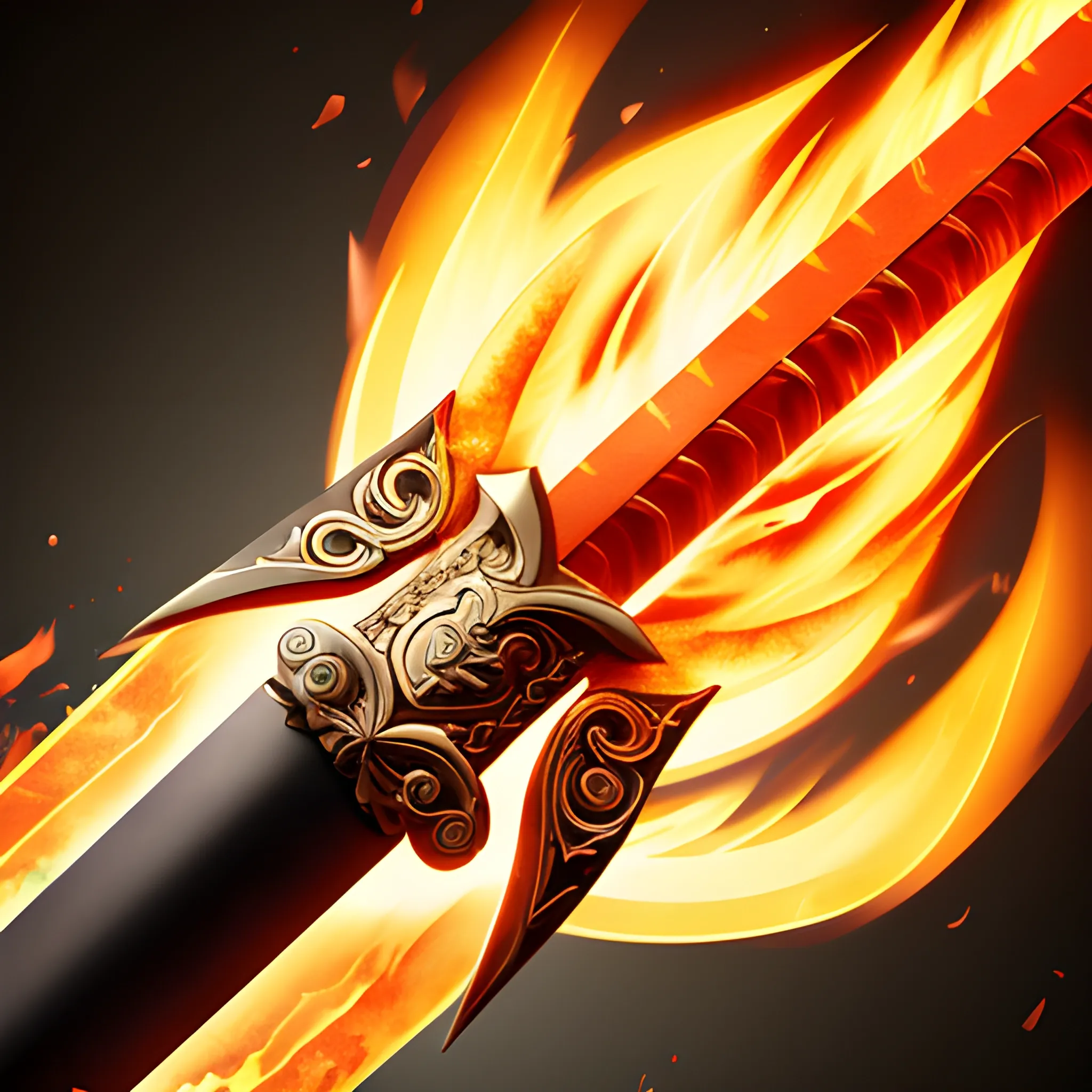 fire sword, 8k, high resolution, high quality, detailed, 