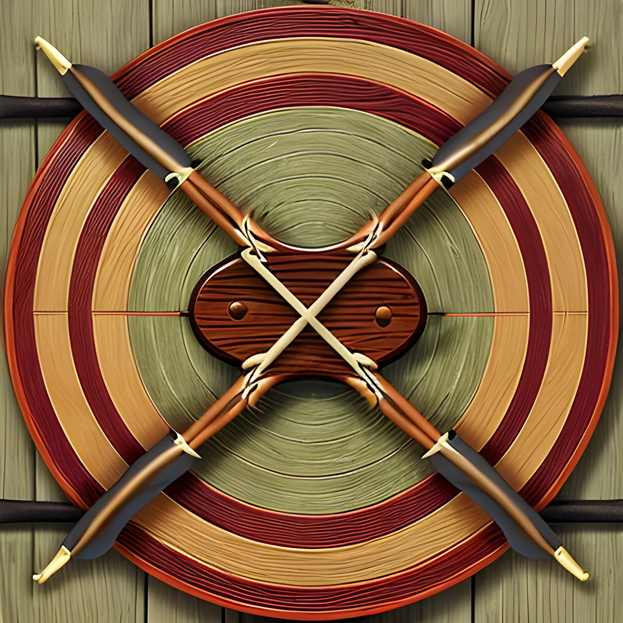 wooden bow to archery