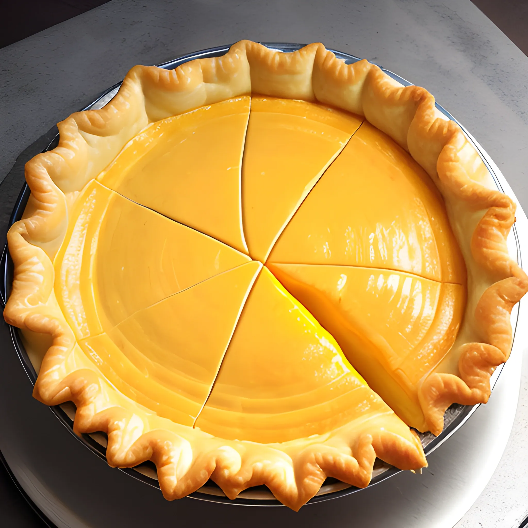 a realistic photo of cheese pie