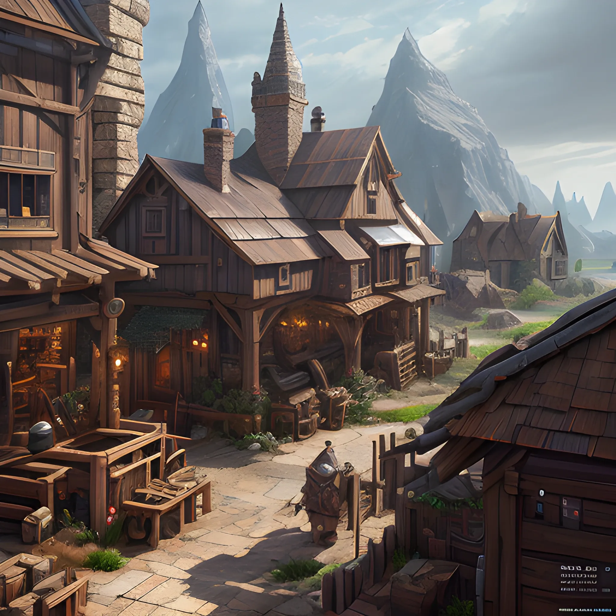 blacksmith is working, view above waist, 8k, high resolution, high quality, photorealistic, hyperrealistic, detailed, detailed matte painting, deep color, fantastical, intricate detail, splash screen, complementary colors, fantasy concept art, 8k resolution trending on Artstation Unreal Engine