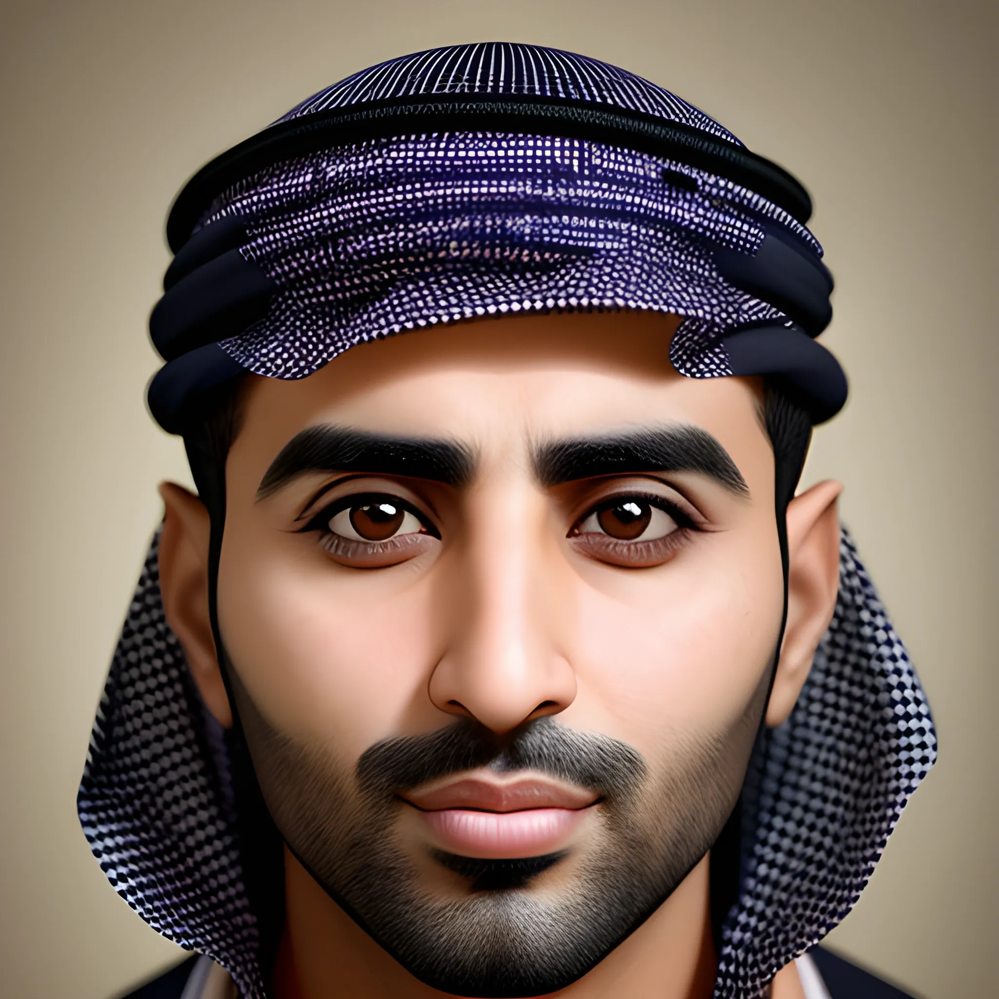 handsome arabic 30 years old man, big eyes, short hair, extreme picture quality, ambient light, exquisite facial features, 3D