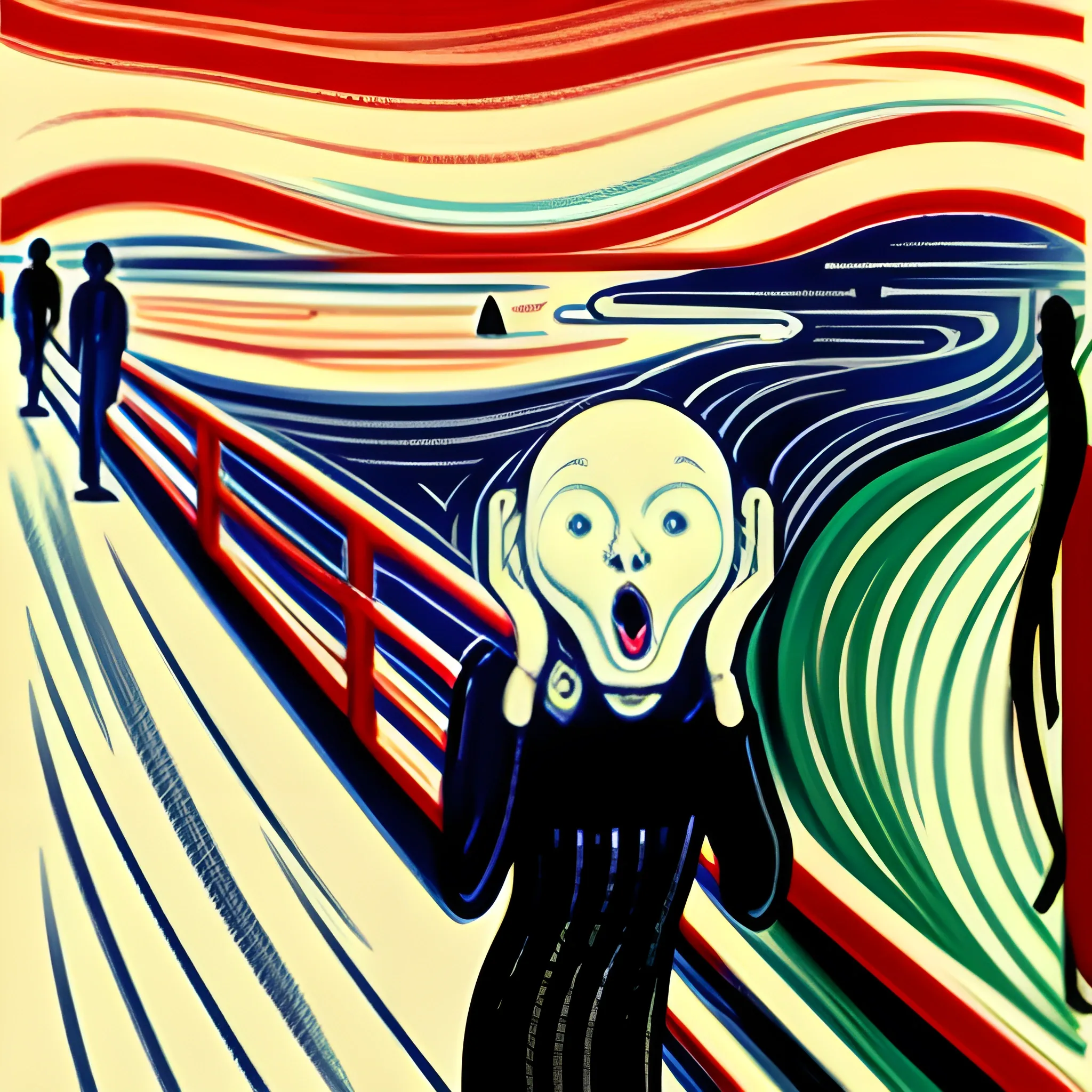 The Scream by Edvard Munch, Cartoon