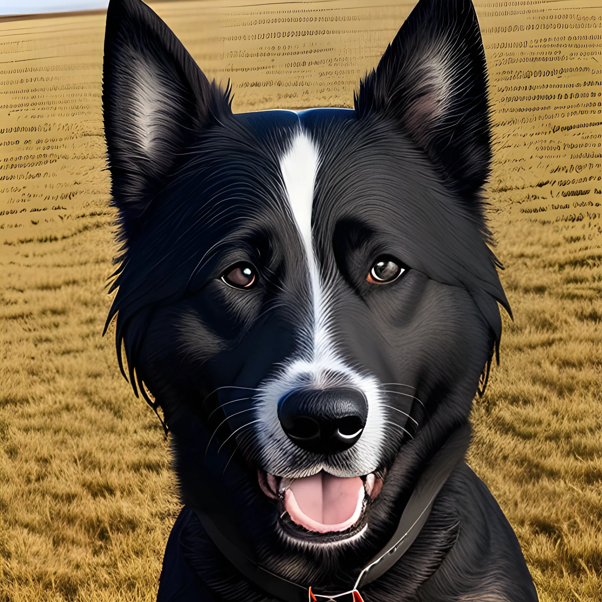 Simplified lines for young border dog heads

Smiling face, border herding dog head, simplified lines

Wearing a black frame without lenses, simplifying the lines of the grazing dog's head on the edge