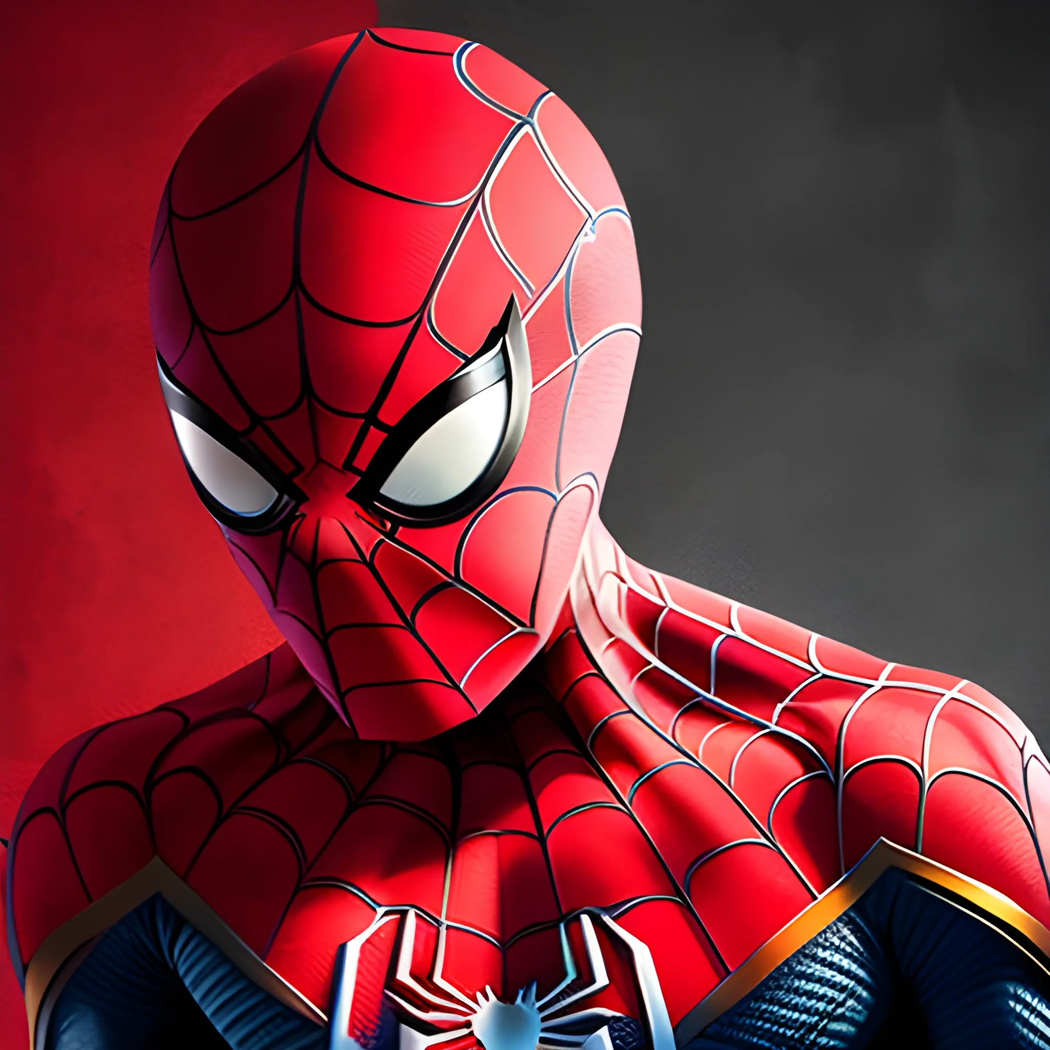 Spider-Man portrait full of Chinese elements