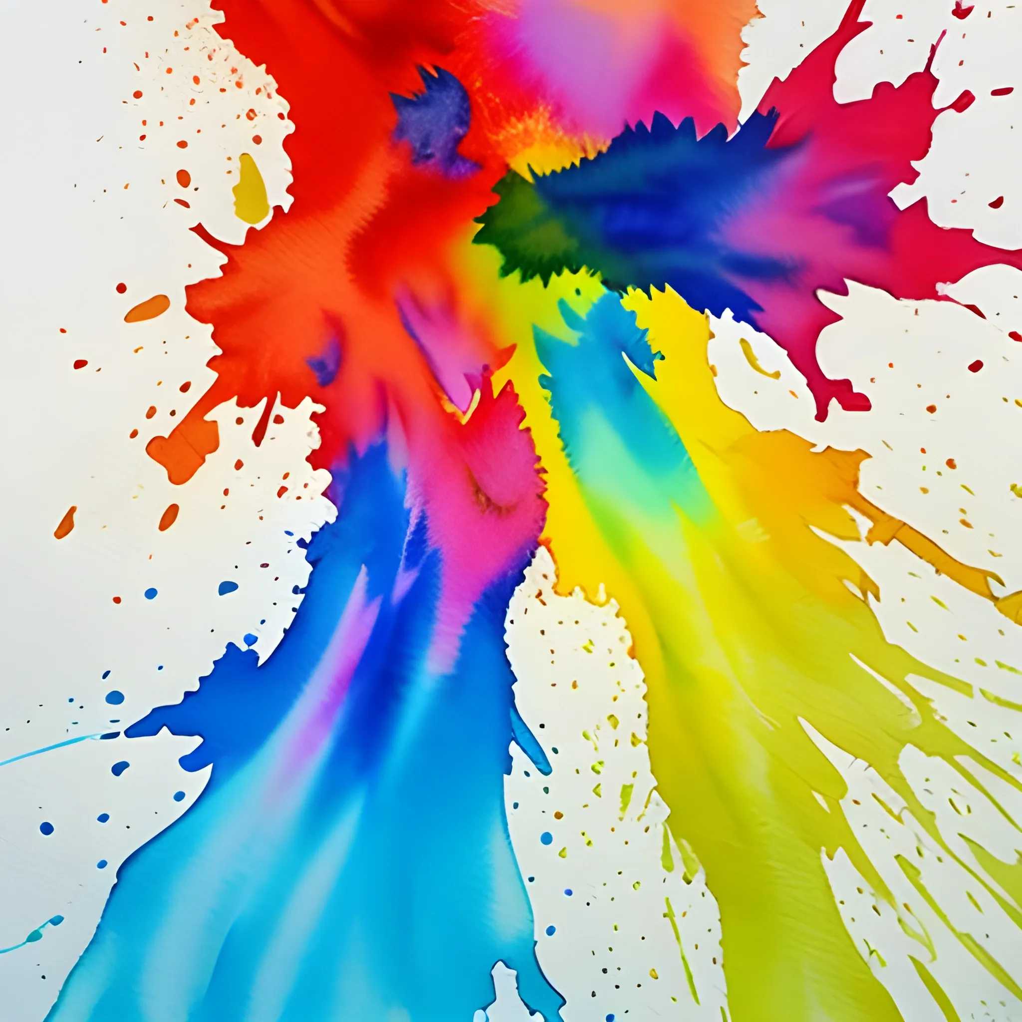 , Water Color explosion radiant with happiness
