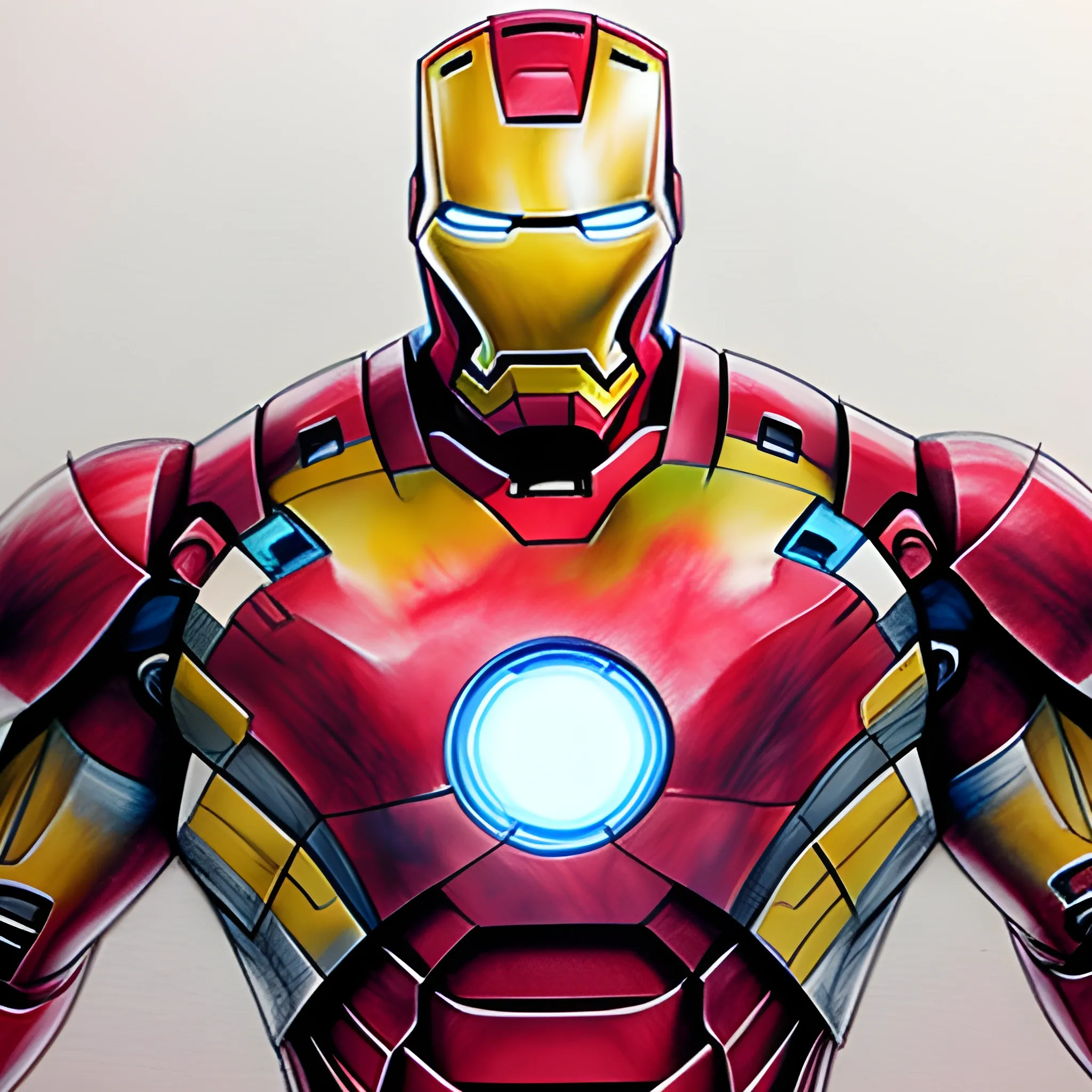 The Iron Man Drawing Iron Man's armor Sketch, chalk draws straight lines,  png | PNGEgg