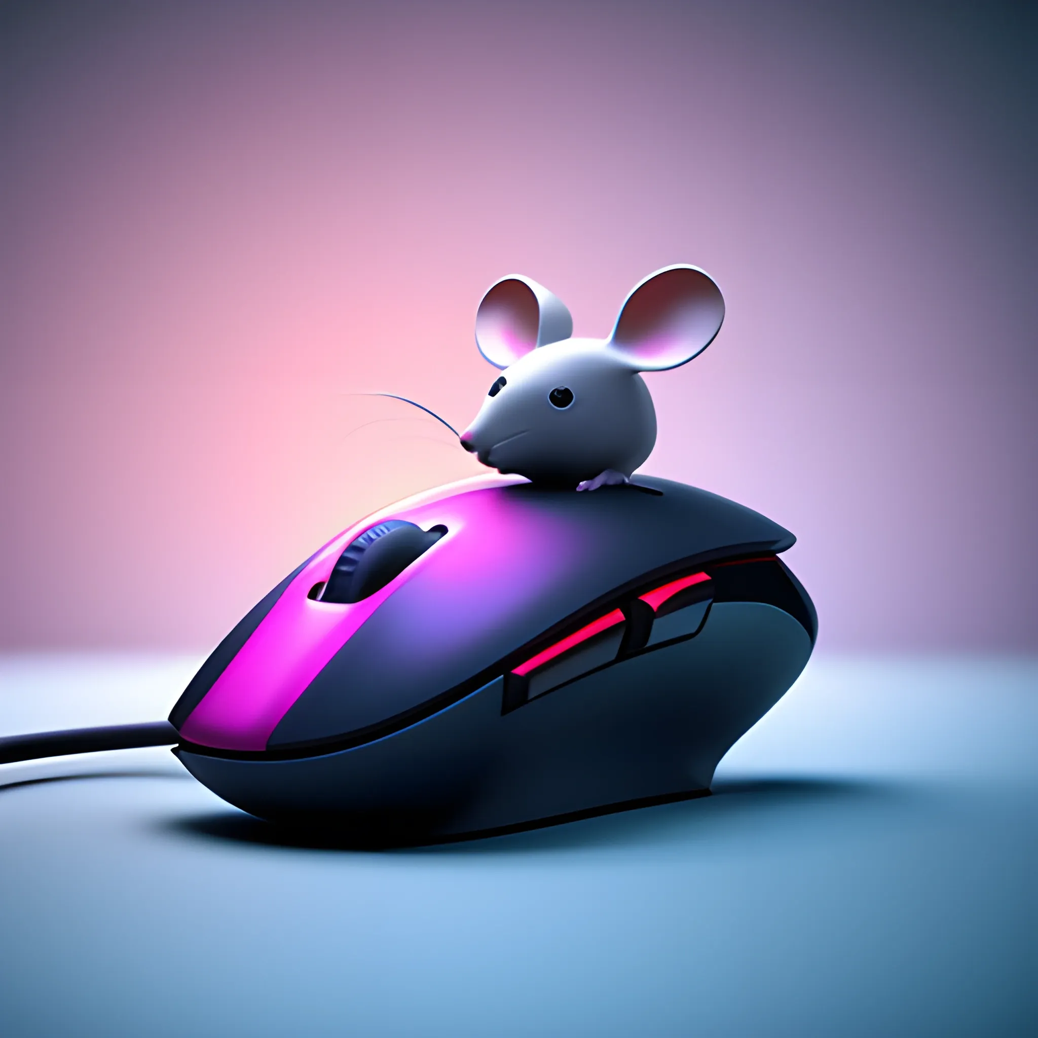 mouse, technology, animated, 3d, futurish