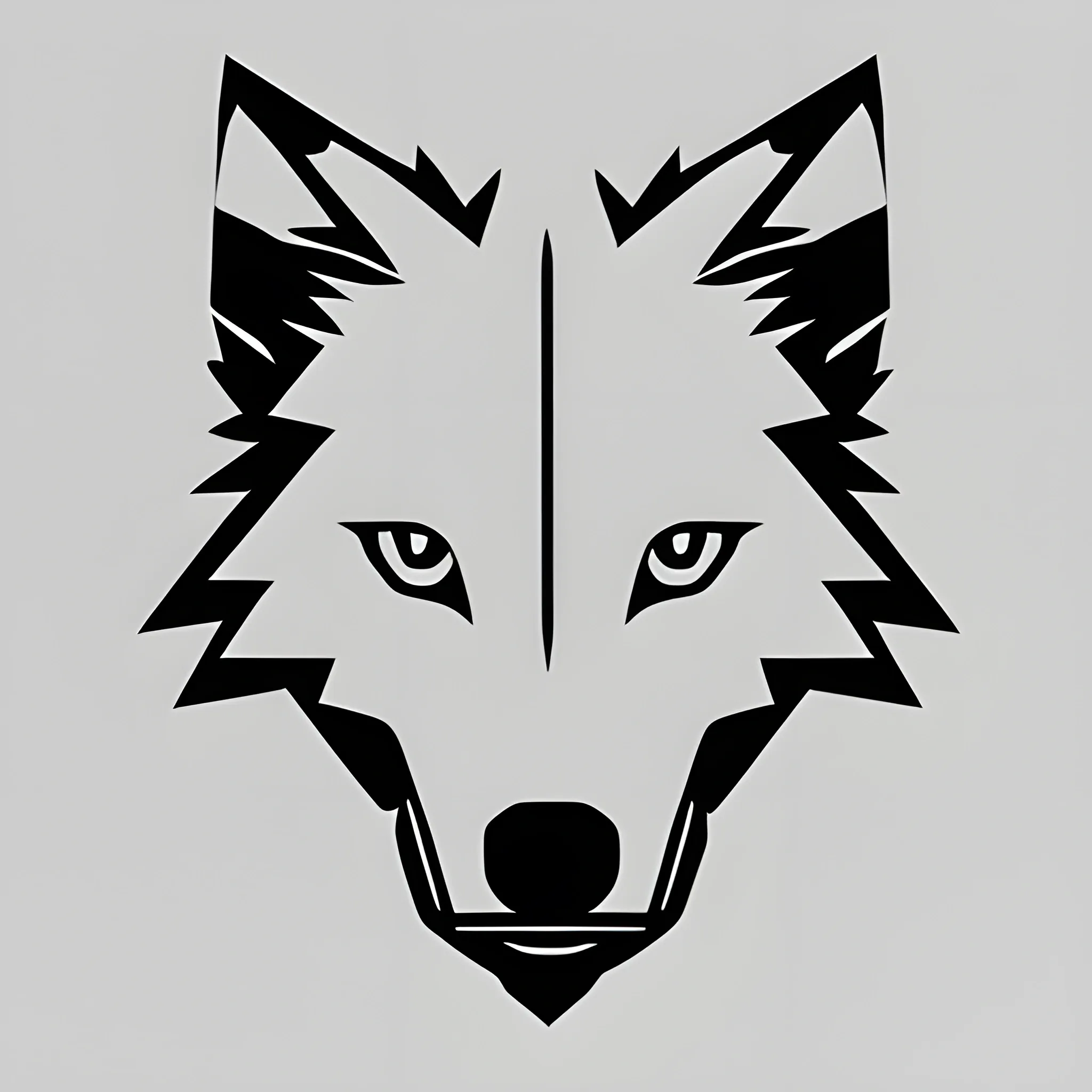 WOLF, company logo, flat clean, simplicity, minimalist, modern,  Vaporwave, masterpiece, geometric, thick lines, no shading no background.