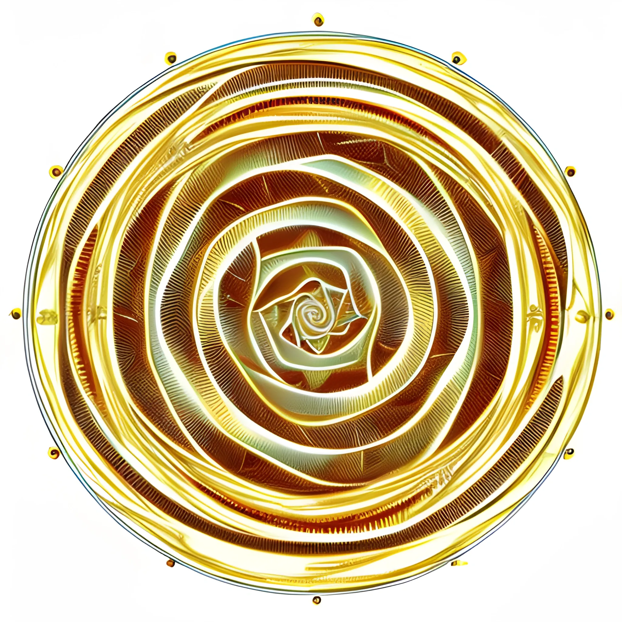 A golden spiral generated by the angle of 137,5 degrees instead of the angle of 90 degrees generally used
, 3D, Trippy, Pencil Sketch