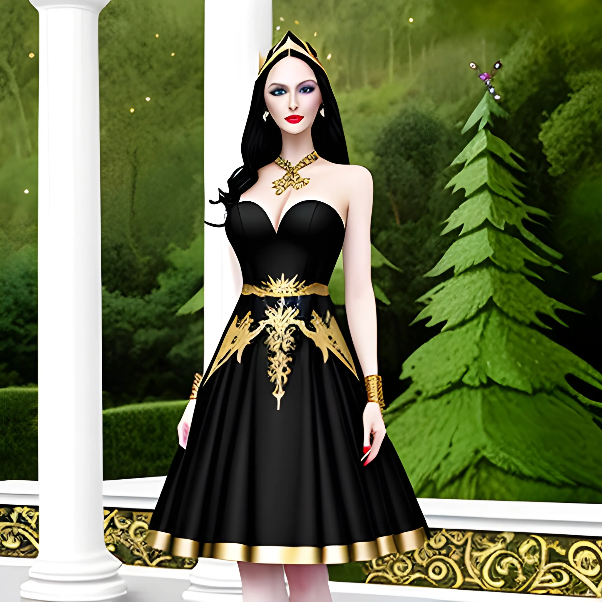 Share 253+ black gown with accessories
