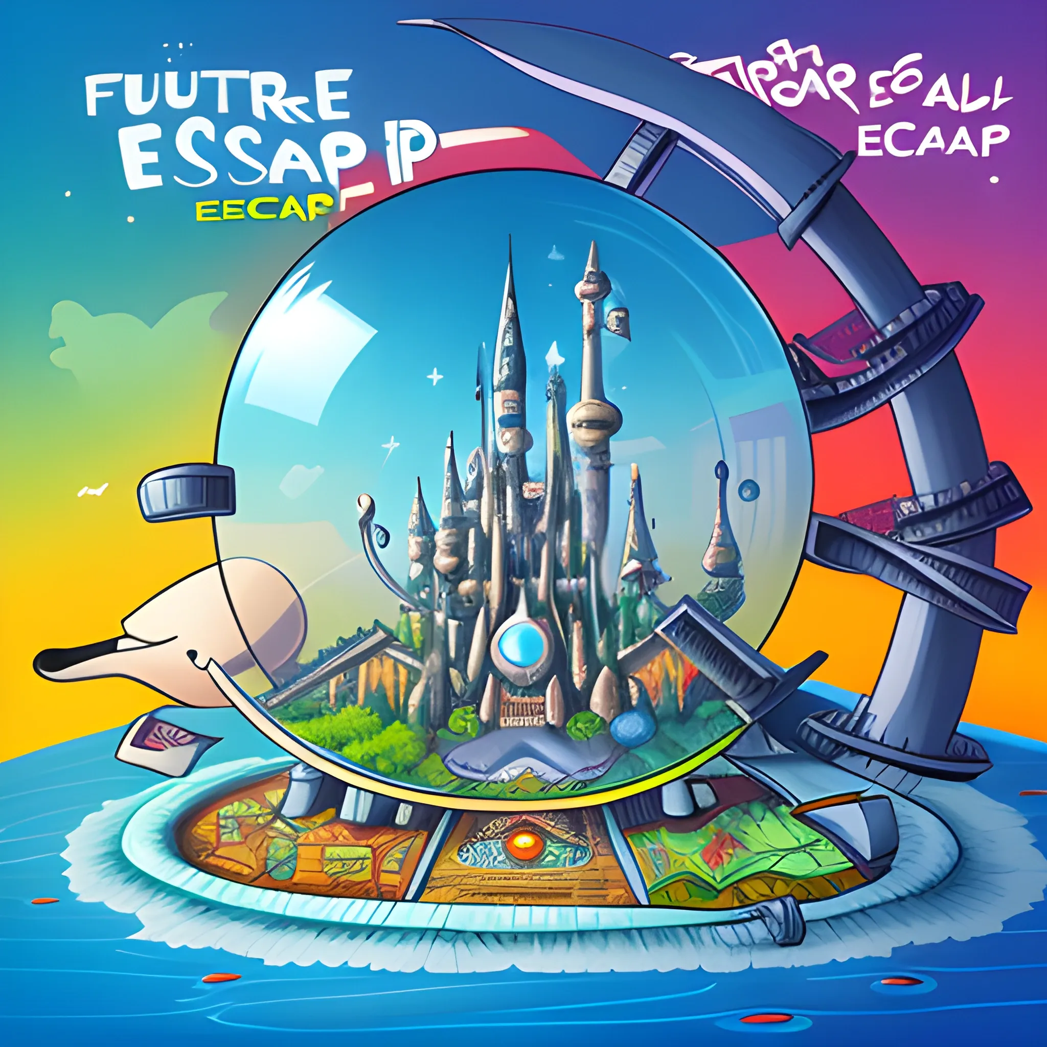 future world dream escape, Cartoon