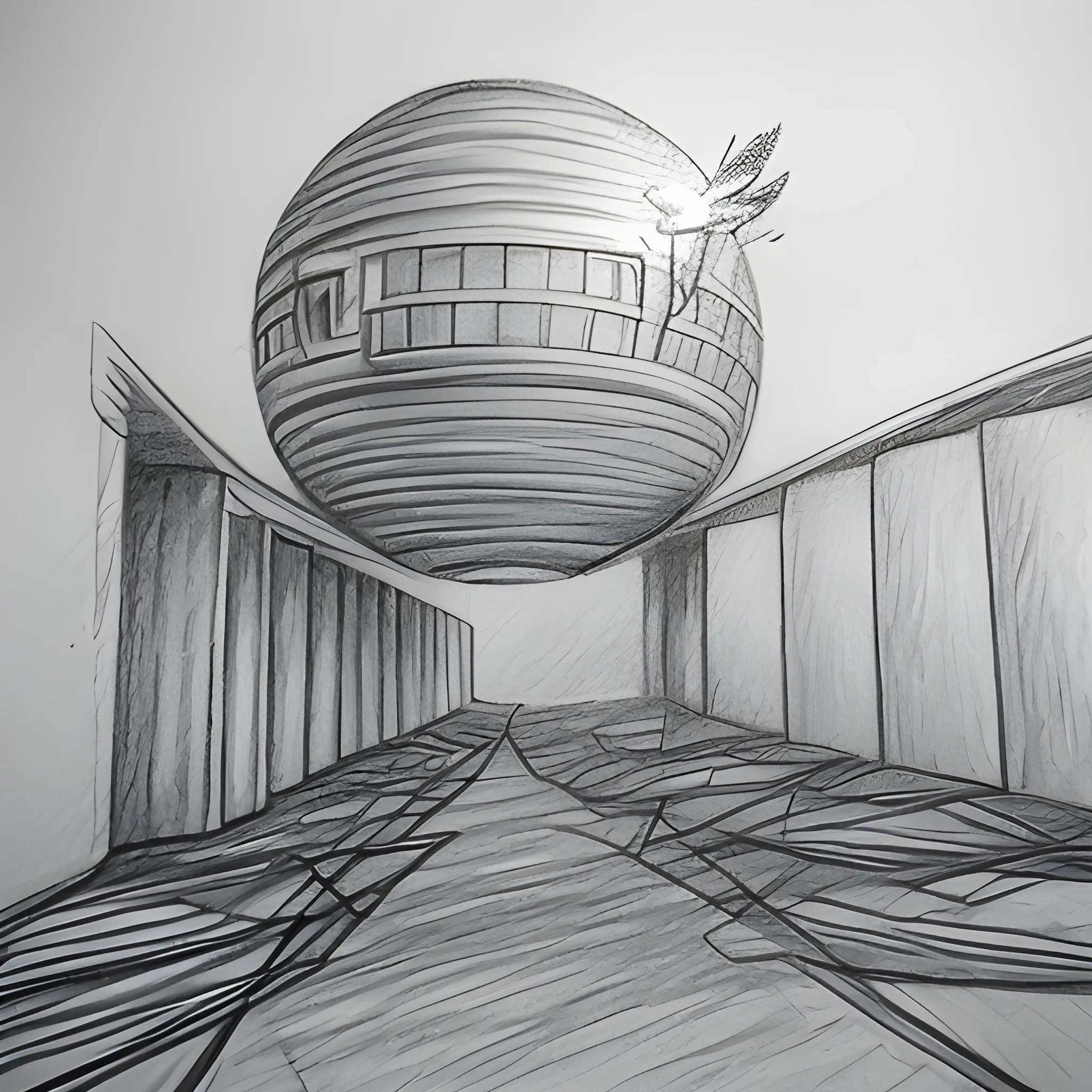 future world dream escape, Pencil Sketch
