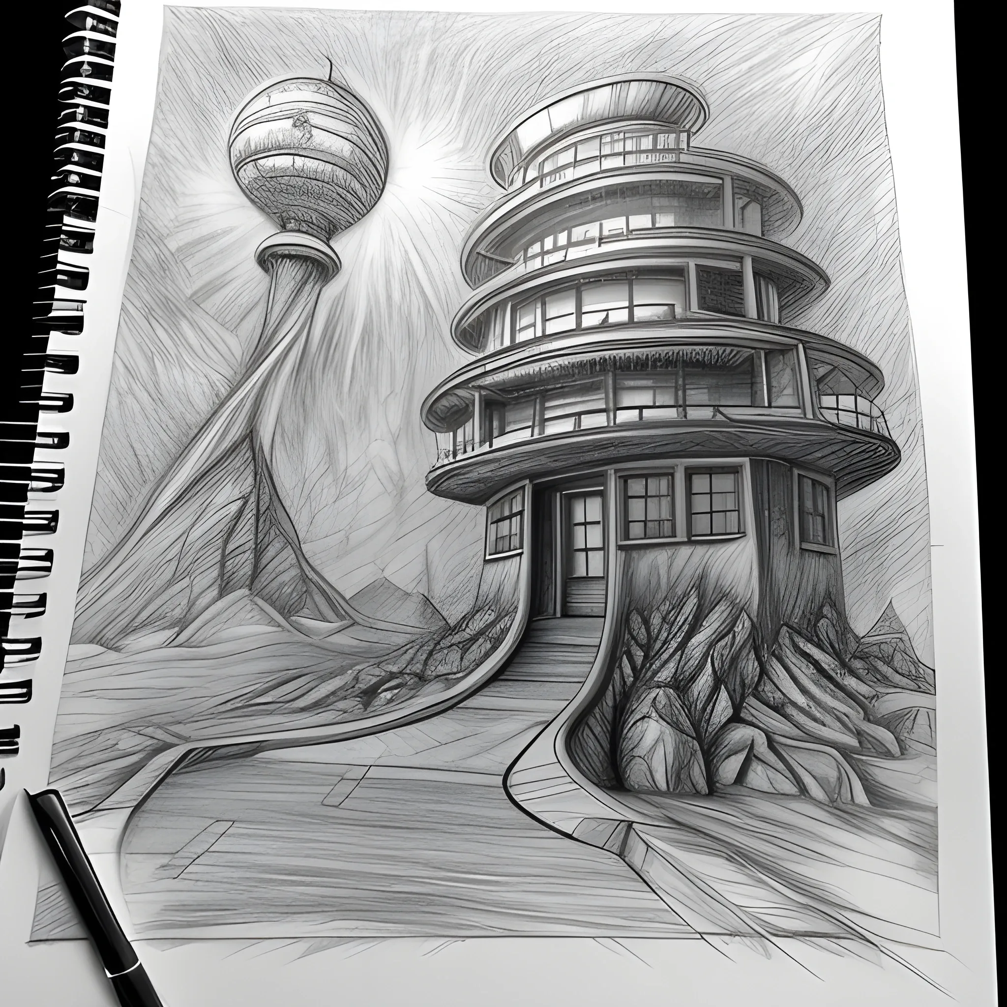 future world dream escape, Pencil Sketch