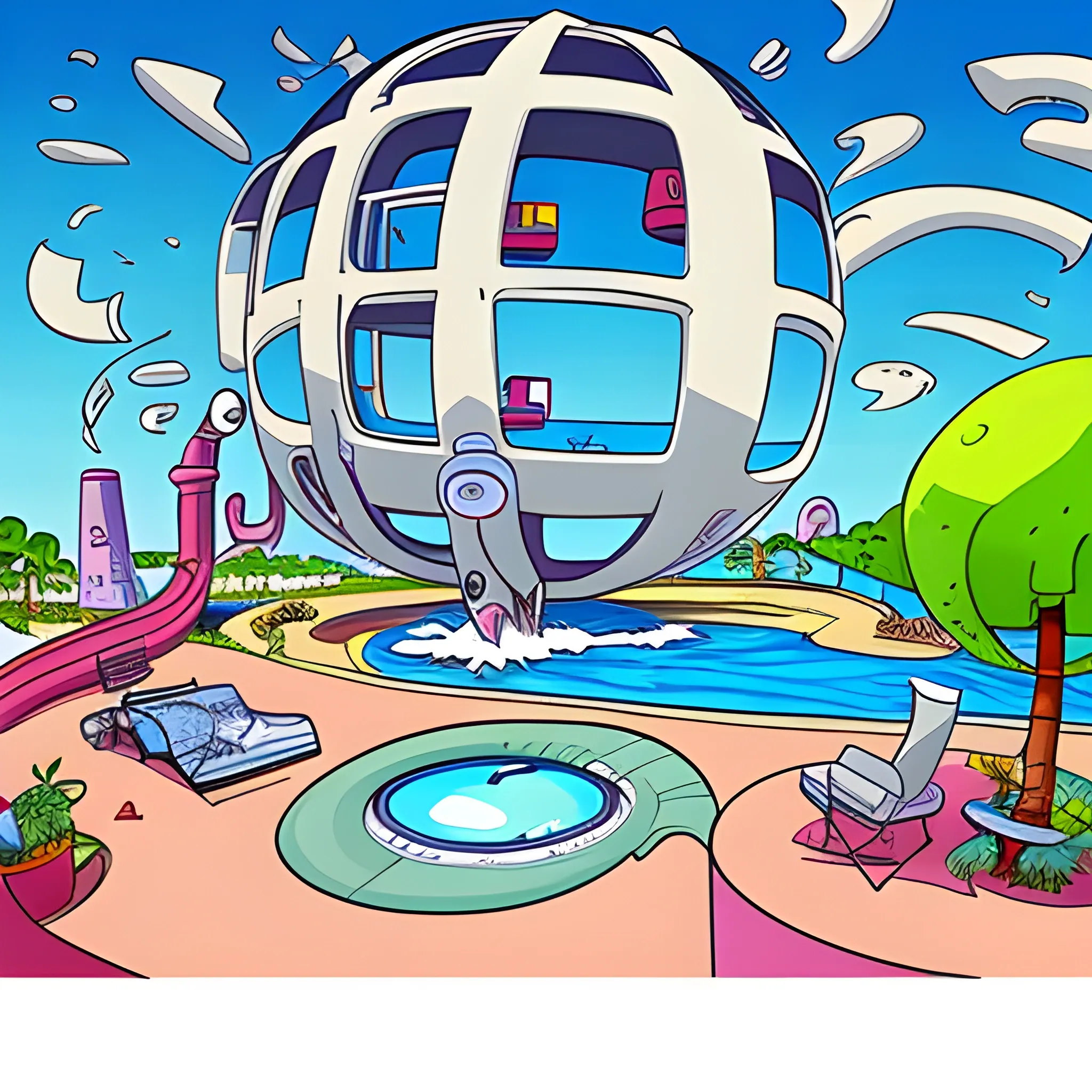 future world dream escape, Cartoon