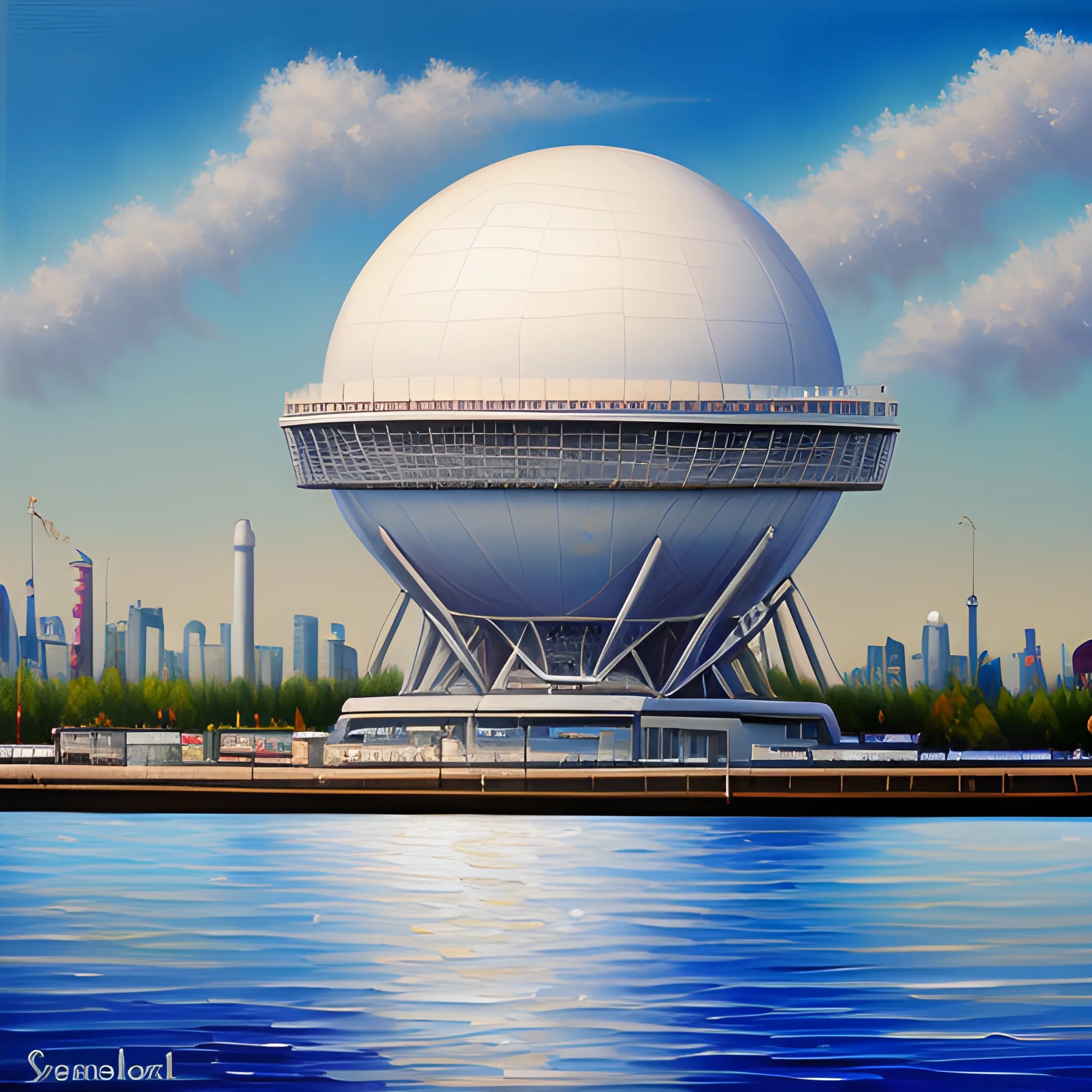 science world, Oil Painting