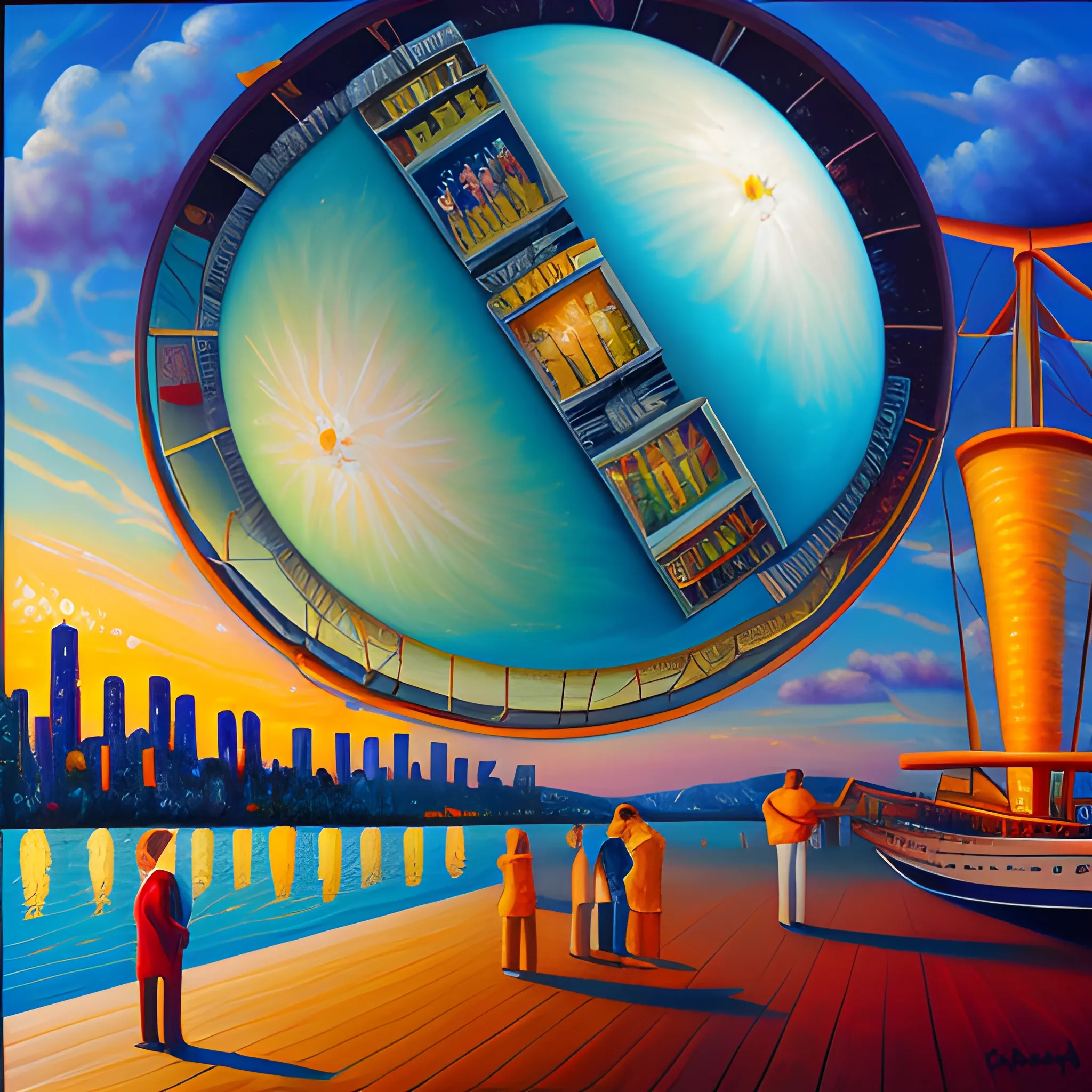 science world dream escape, Oil Painting