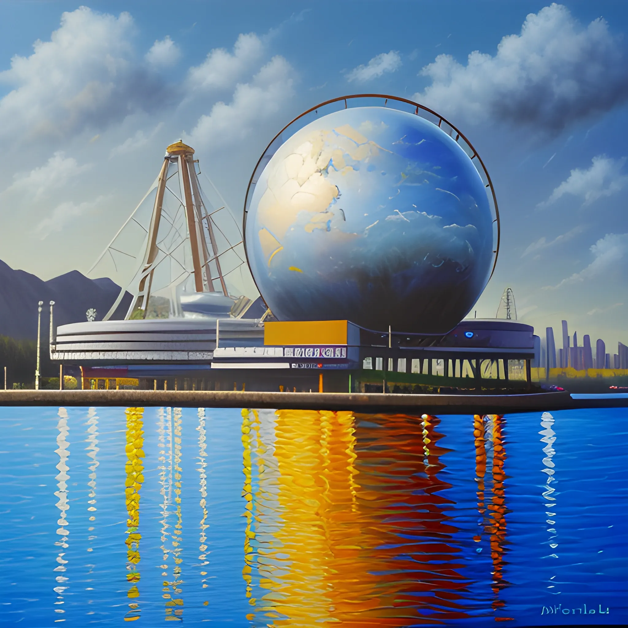 science world, Oil Painting, Oil Painting