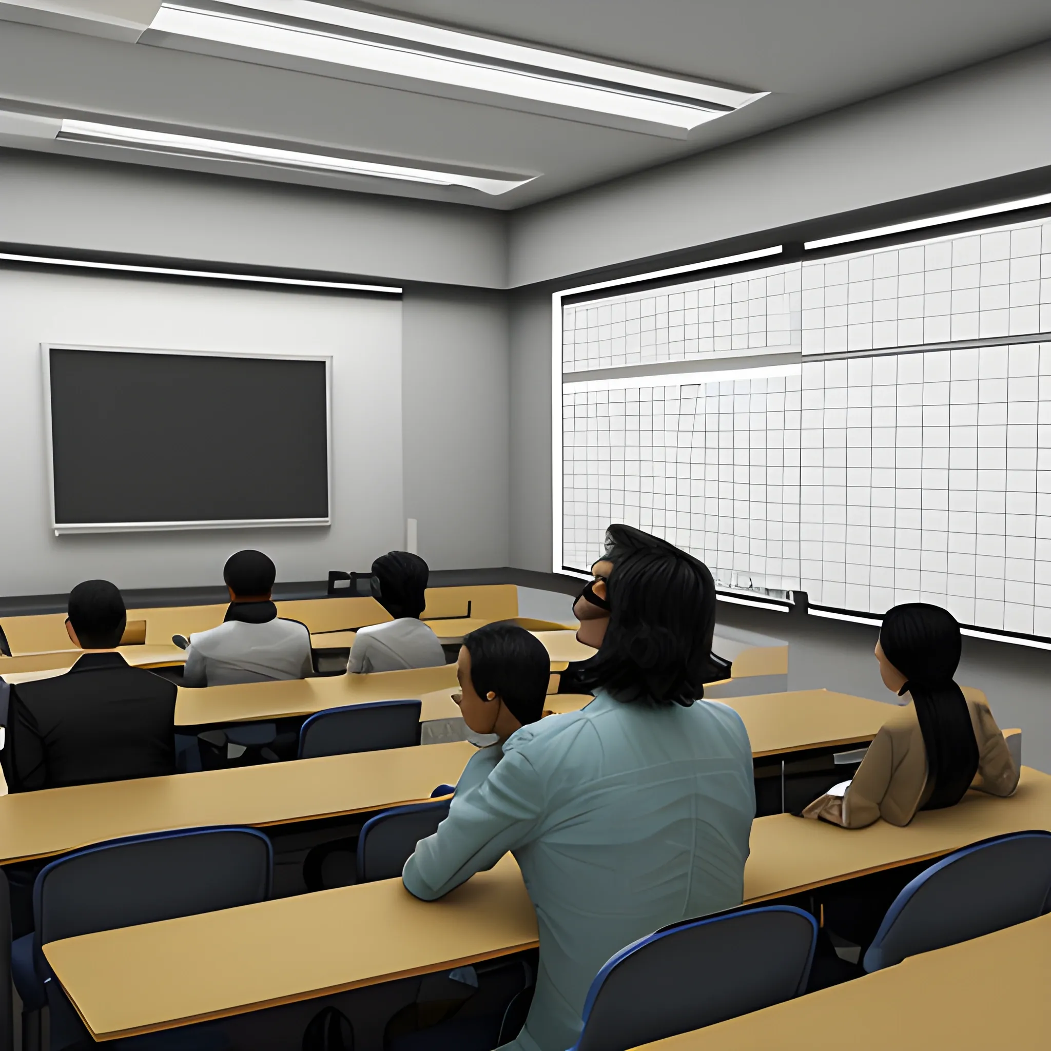 professor in artificial inteligence class, , 3D