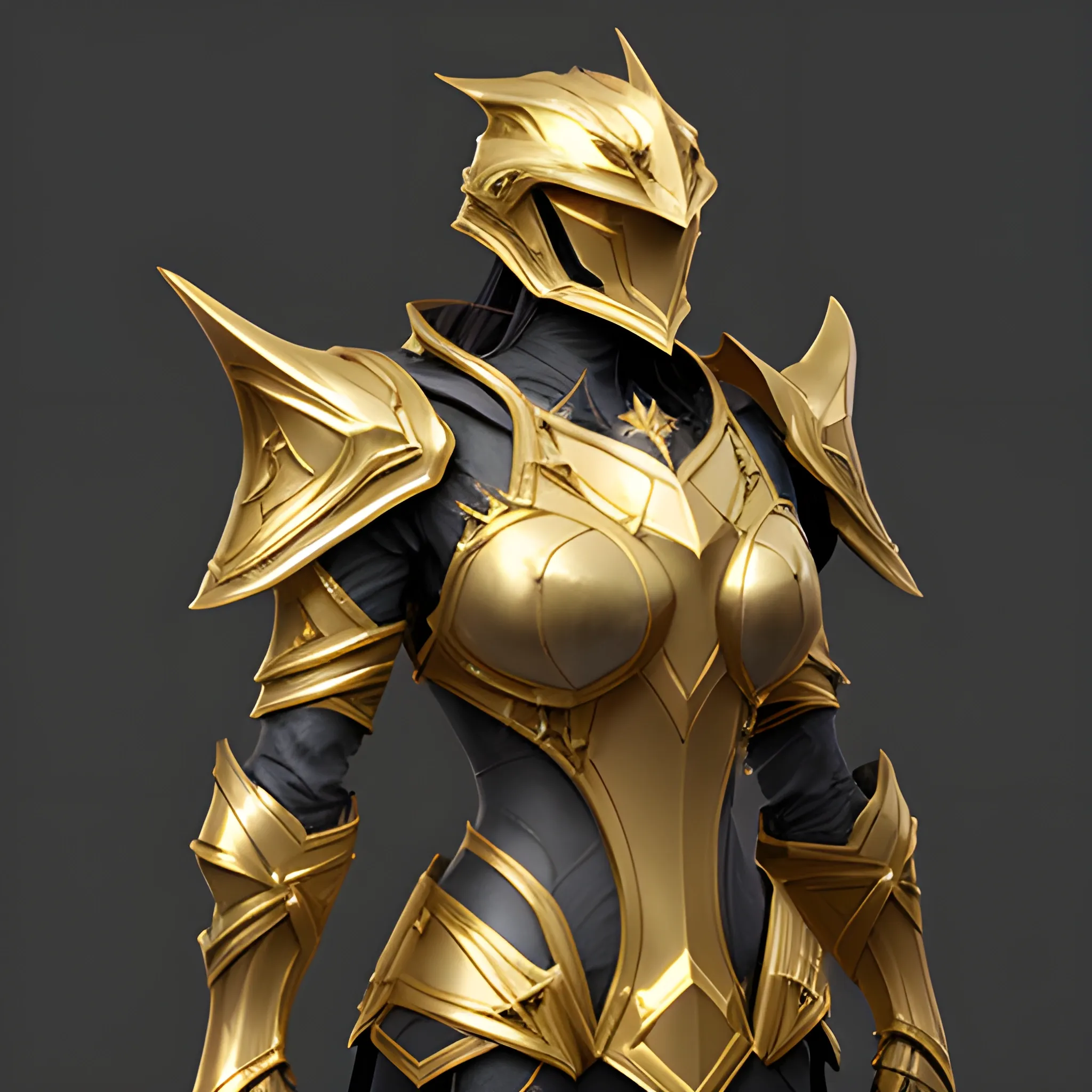 ligth armor, fantasy, elegant, concept art, ray tracing, high details, golden accents