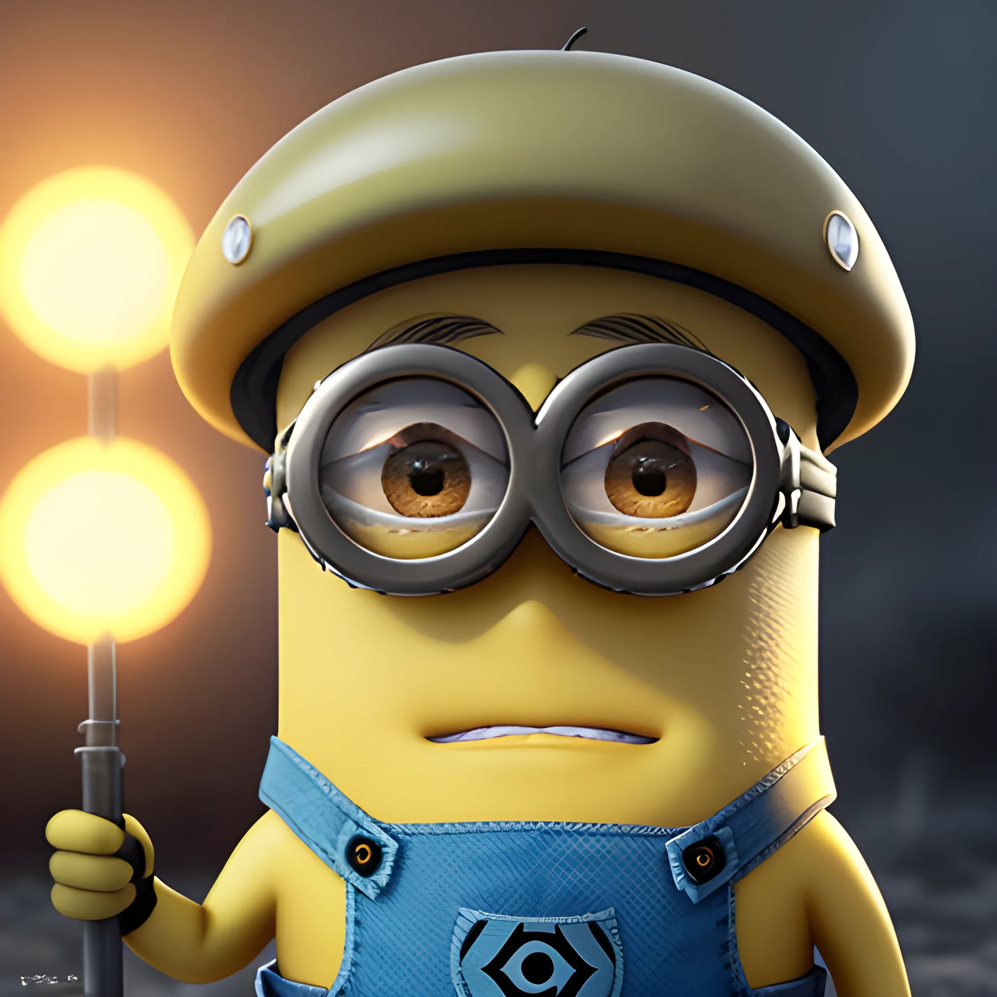 a yellow minion at the frontlines in the army at night with his platoon fighting, slava ukraine, key lighting, soft lights, foggy, by steve haris, by lisa yuskavage, by serov valentin, by tarkosvky, 8 k render, detailed, cute cartoon style, very cute adorable face