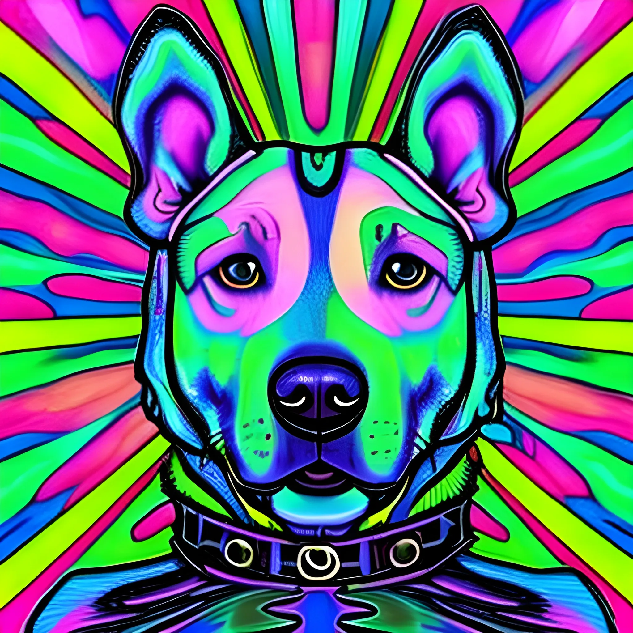 A dog, Trippy