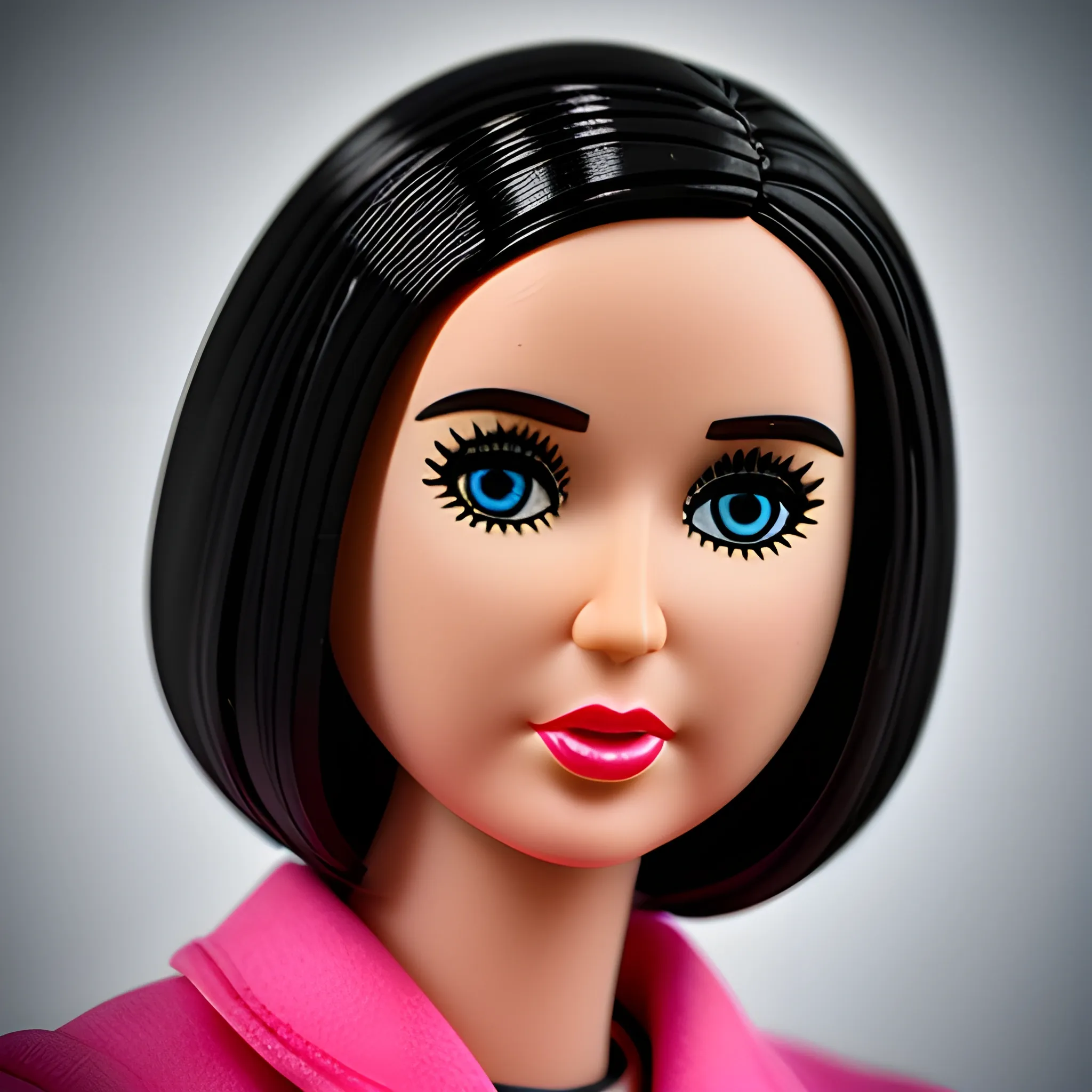 maia sandu as Barbie doll, real macro photo of a plastic Barbie in the Barbie world