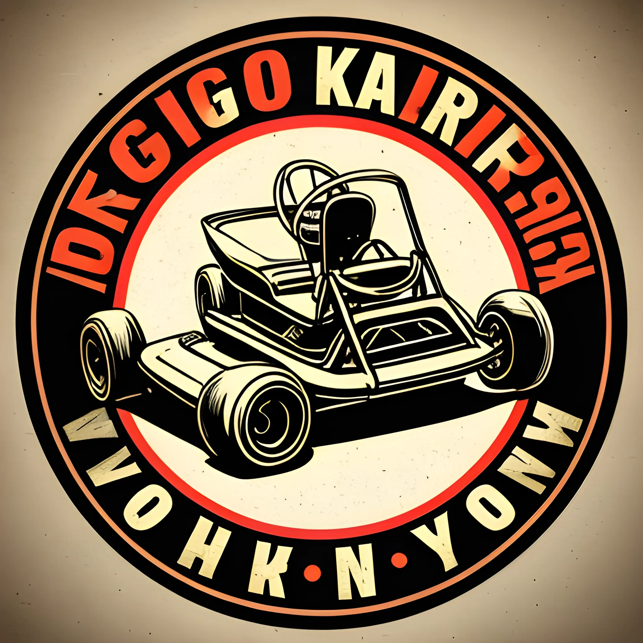 Vintage go kart logo