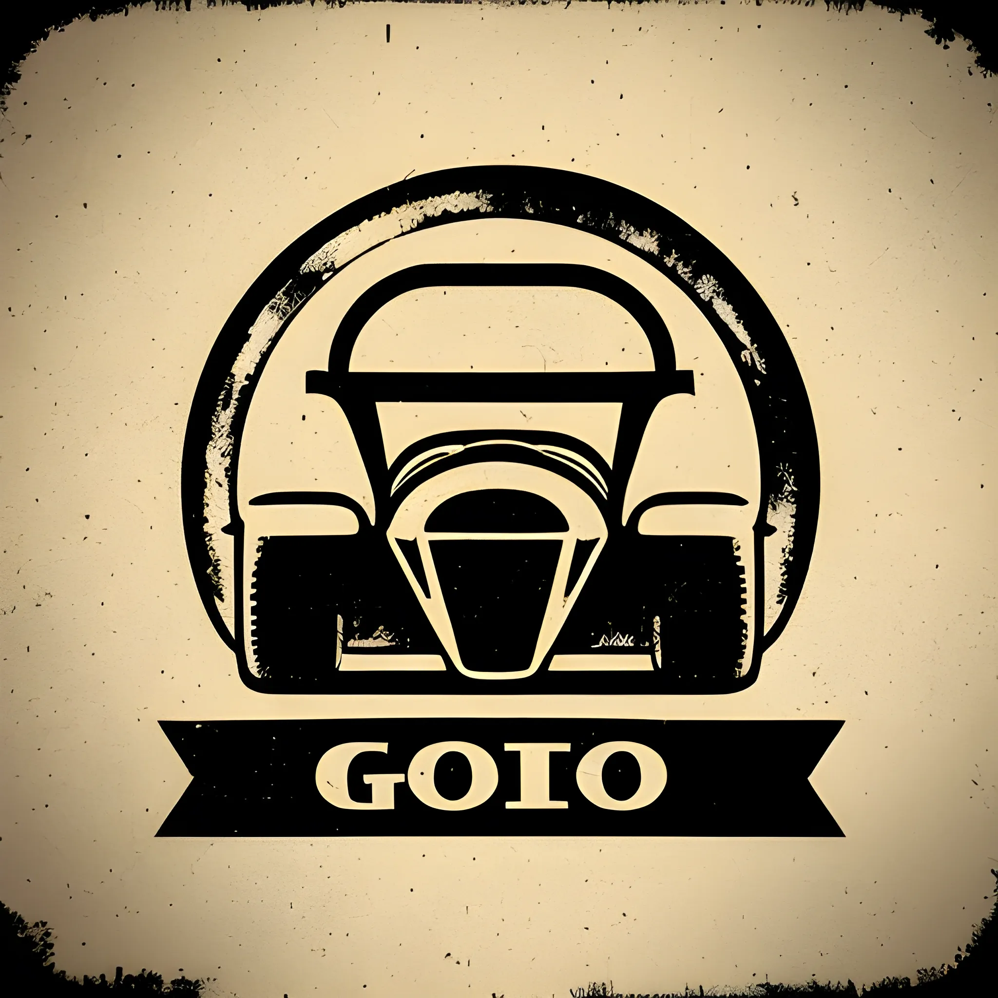Vintage go kart logo