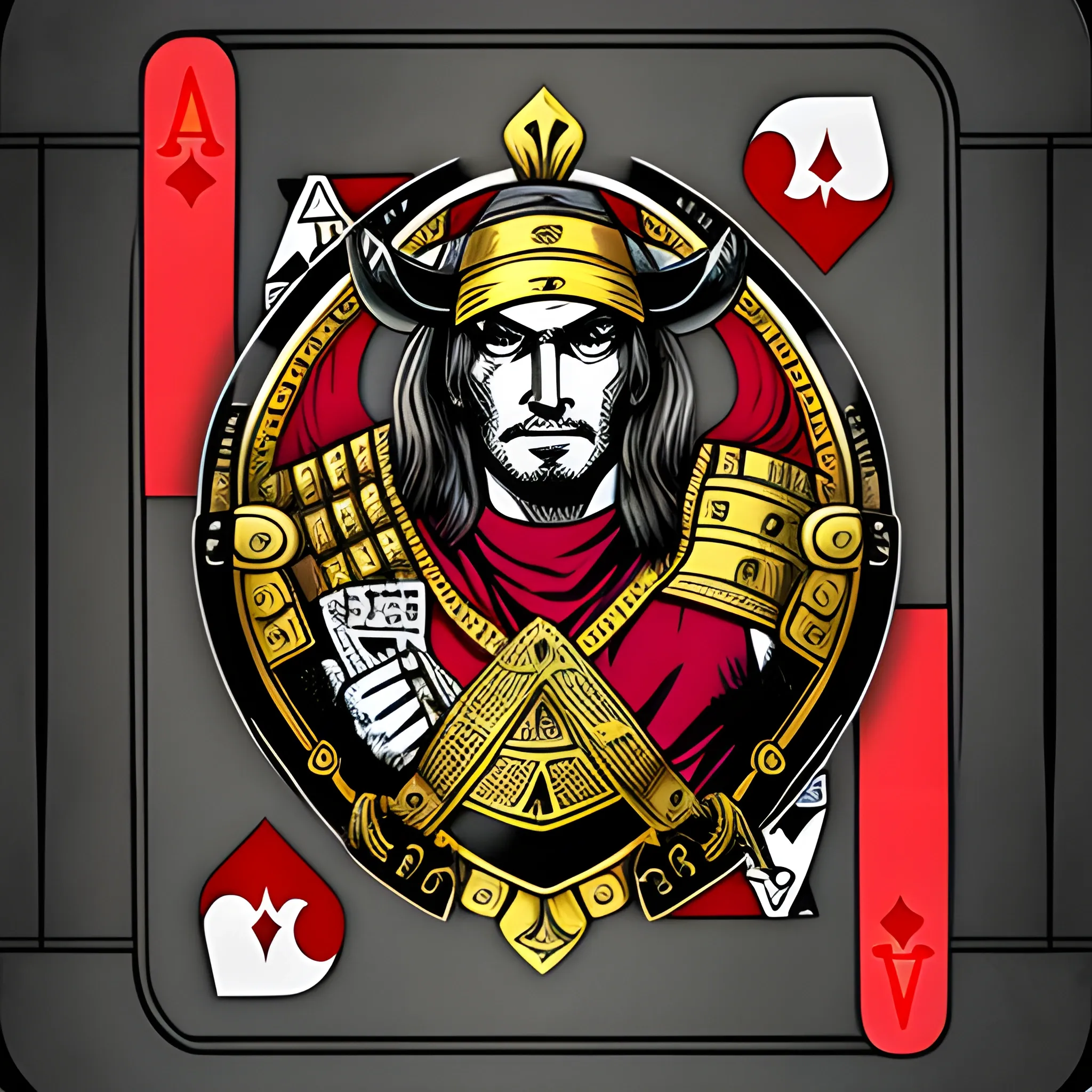 Ace of Bulls playing card shield