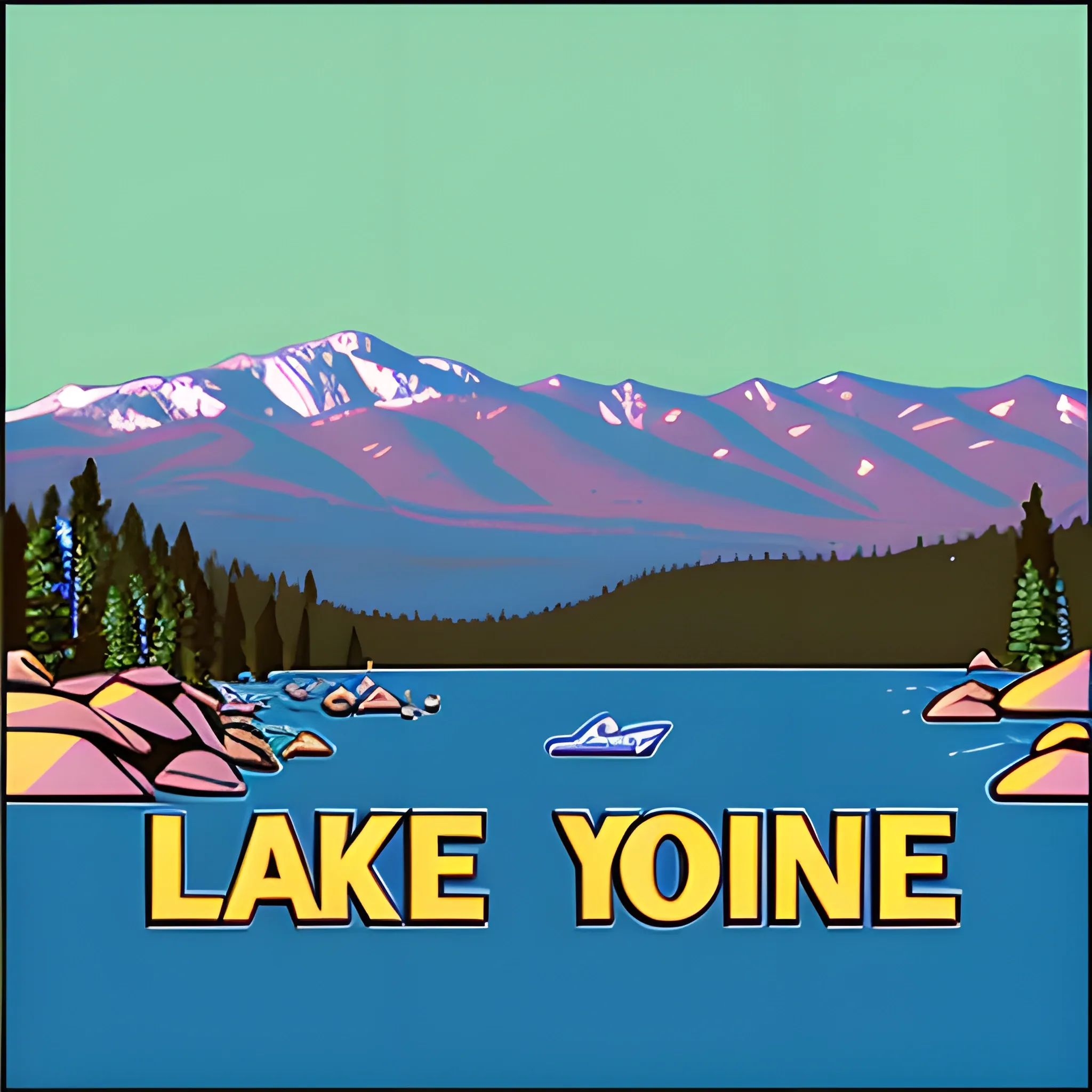 Lake Tahoe retro logo - Arthub.ai