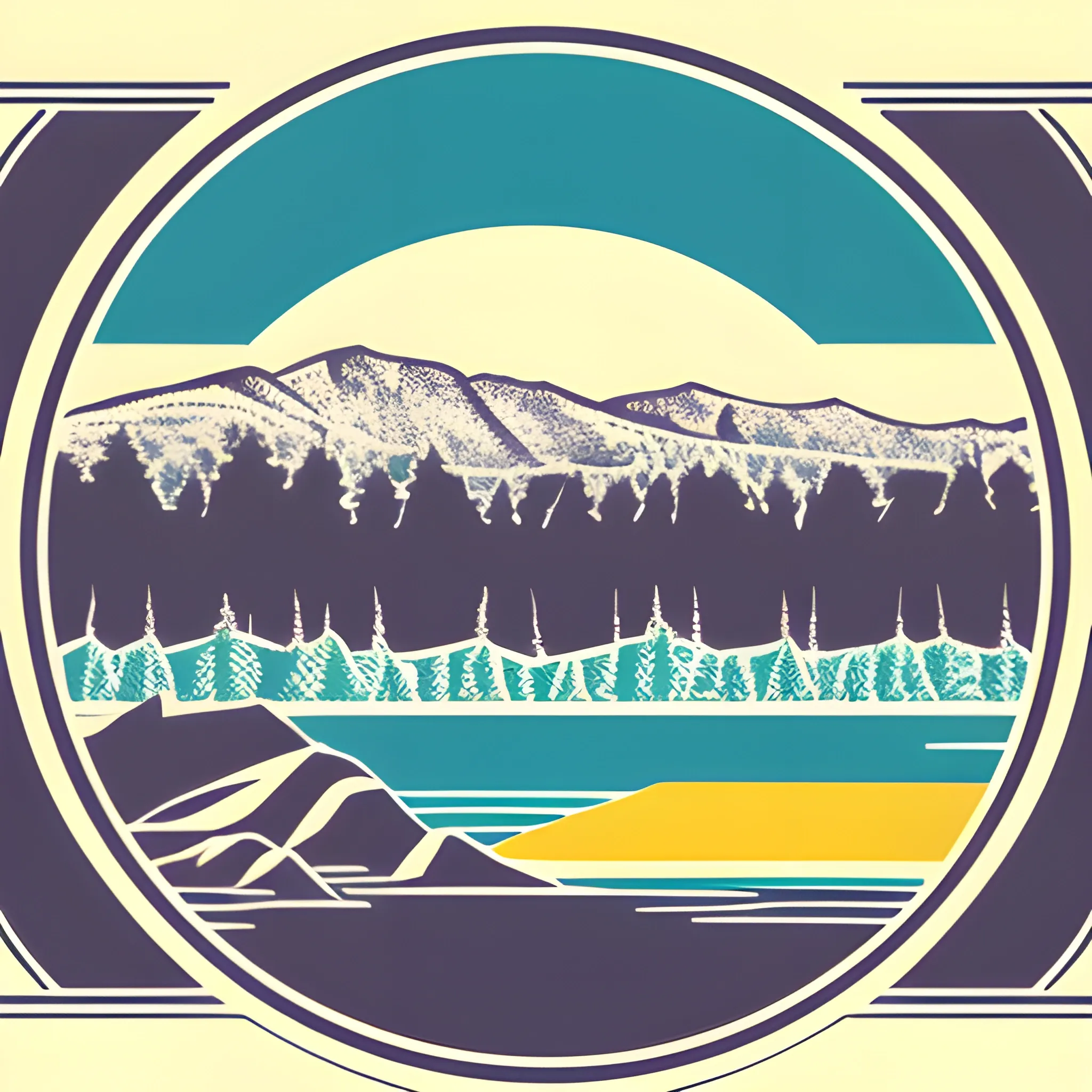 Lake Tahoe retro logo Arthub.ai