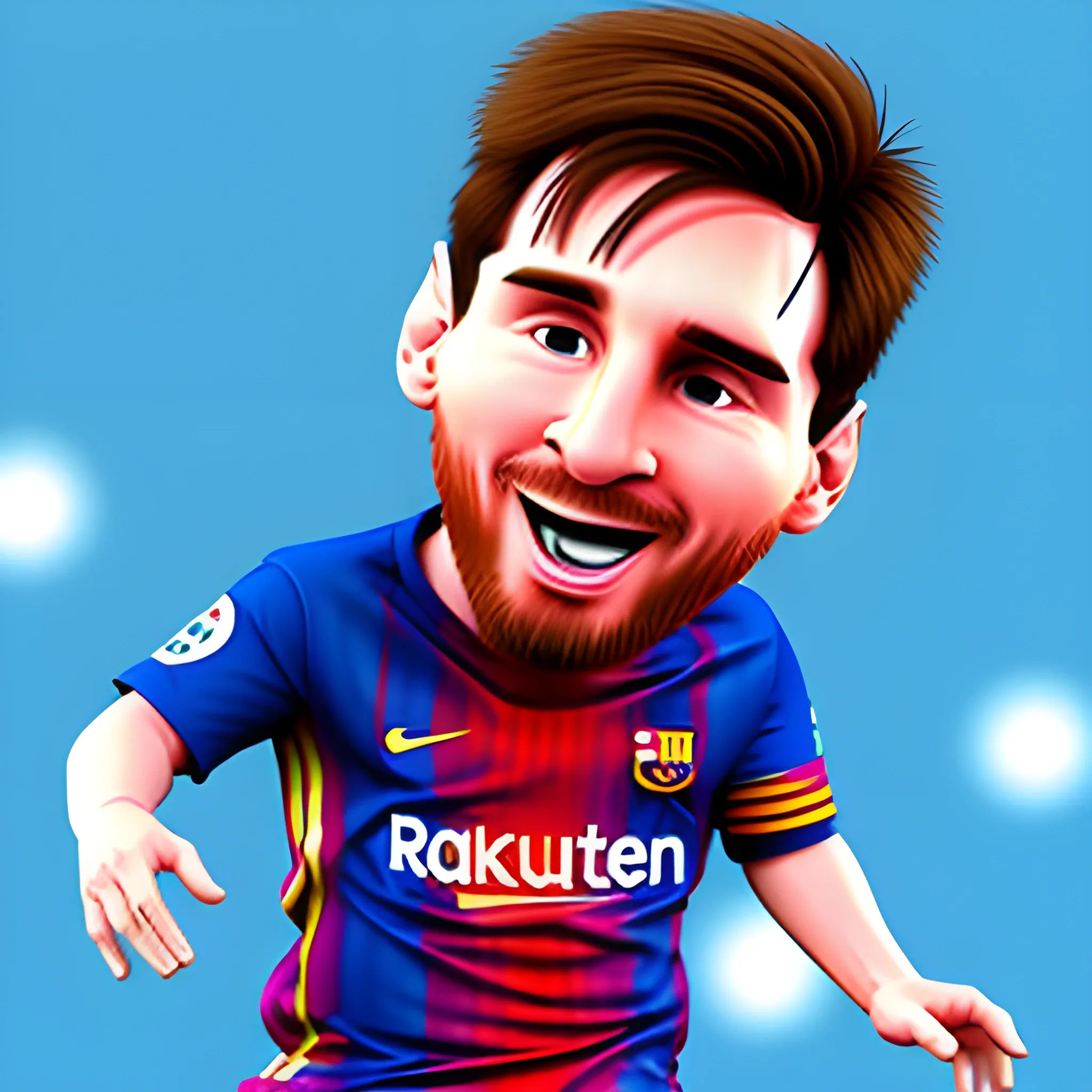 Messi  cantante, Cartoon, 3D