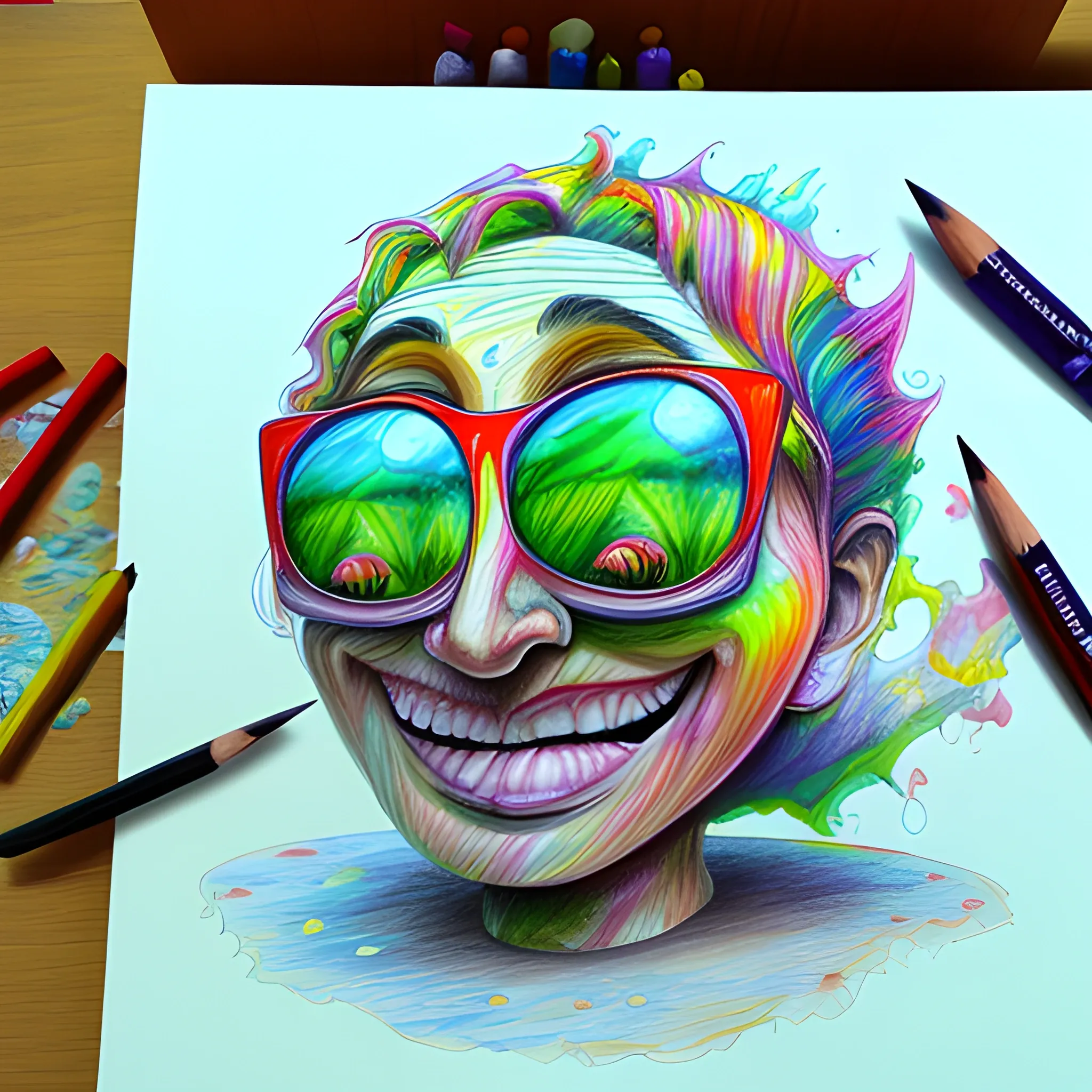 , Trippy, Cartoon, 3D, Pencil Sketch, Water Color, Oil Painting