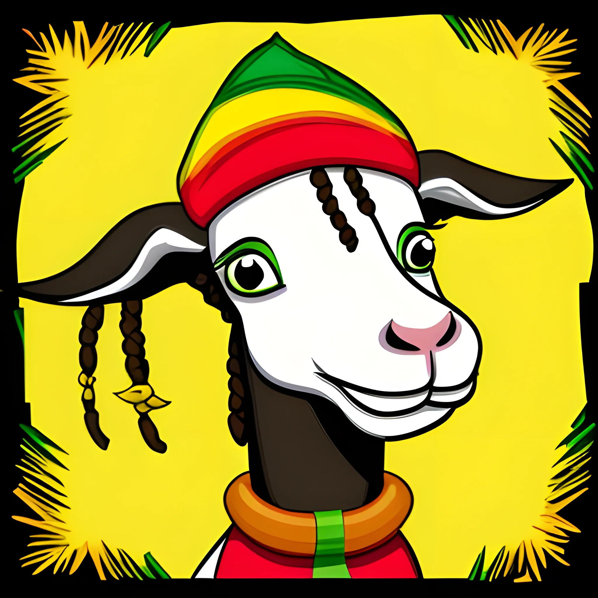 Rastafarian Goat, Cartoon