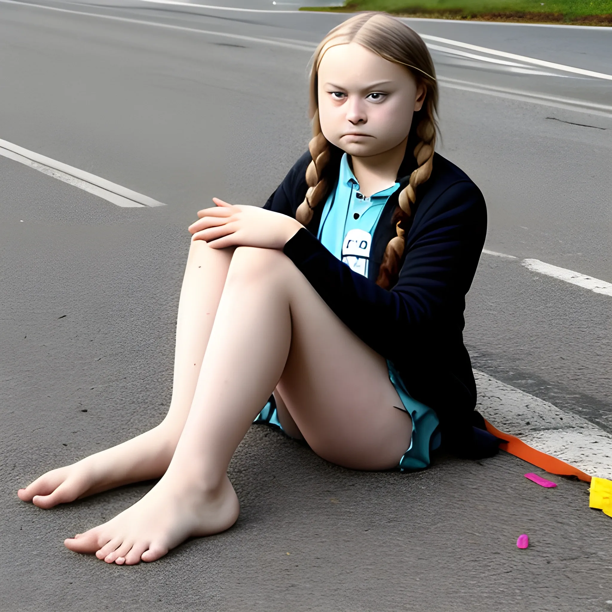  Trippy Greta thunberg Barefoot 