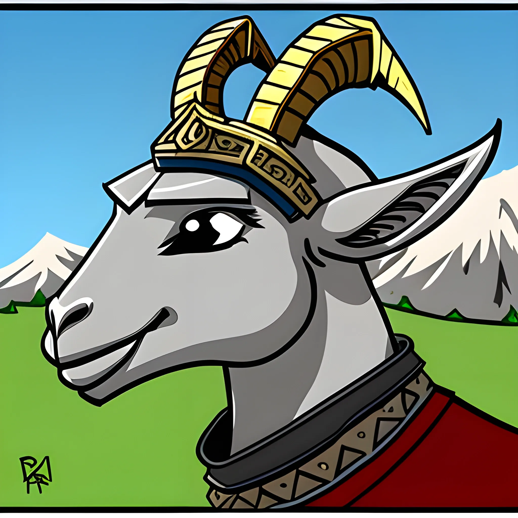 Warrior King Goat, Cartoon