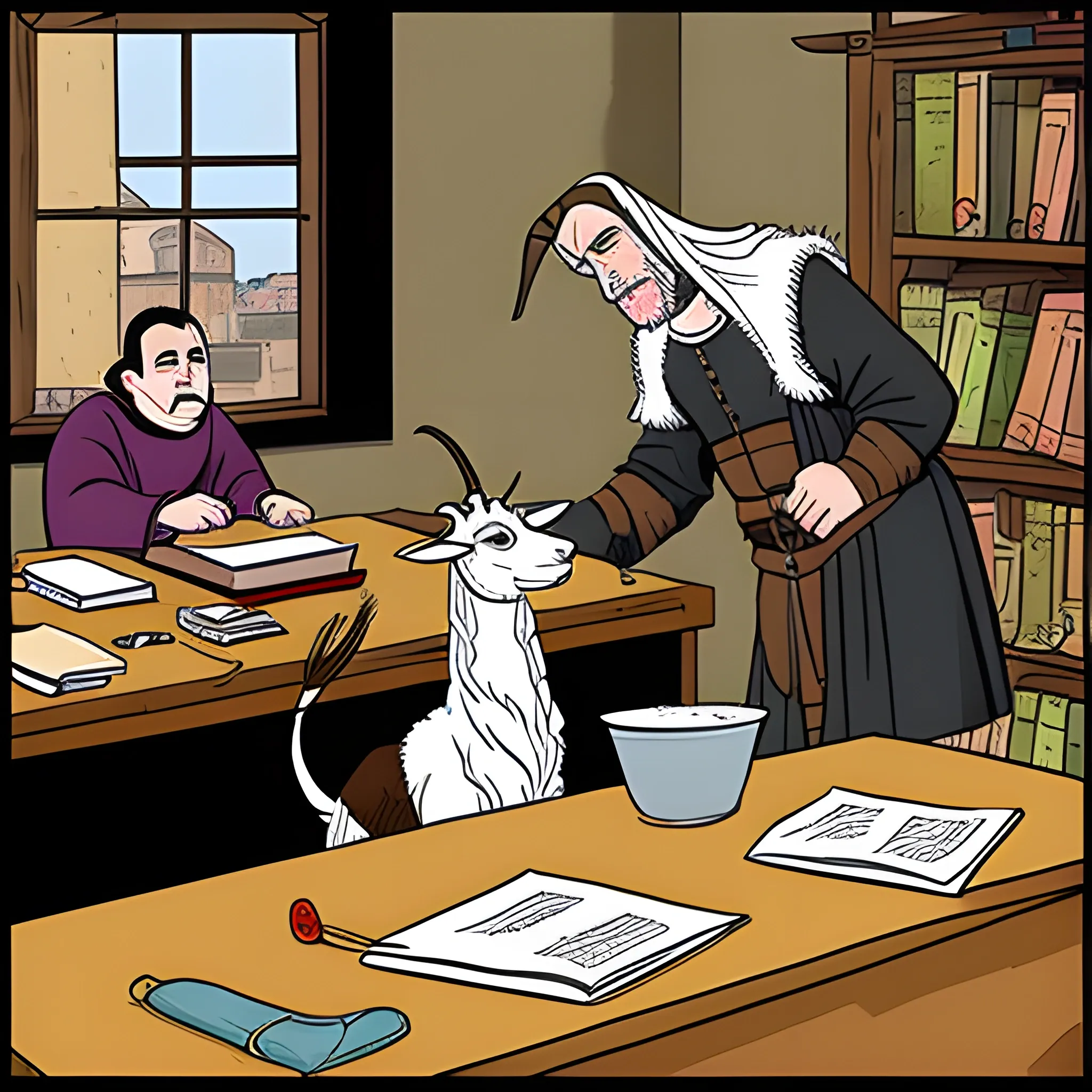 Goat, The Office, Medieval, Cartoon