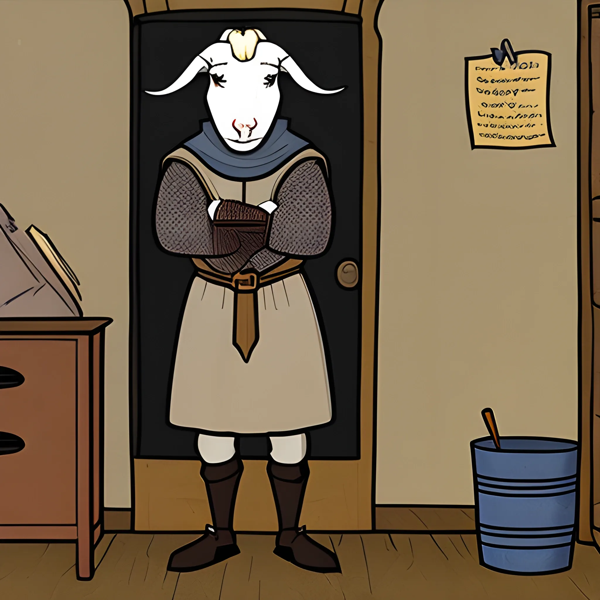 Goat, The Office, Medieval, Cartoon