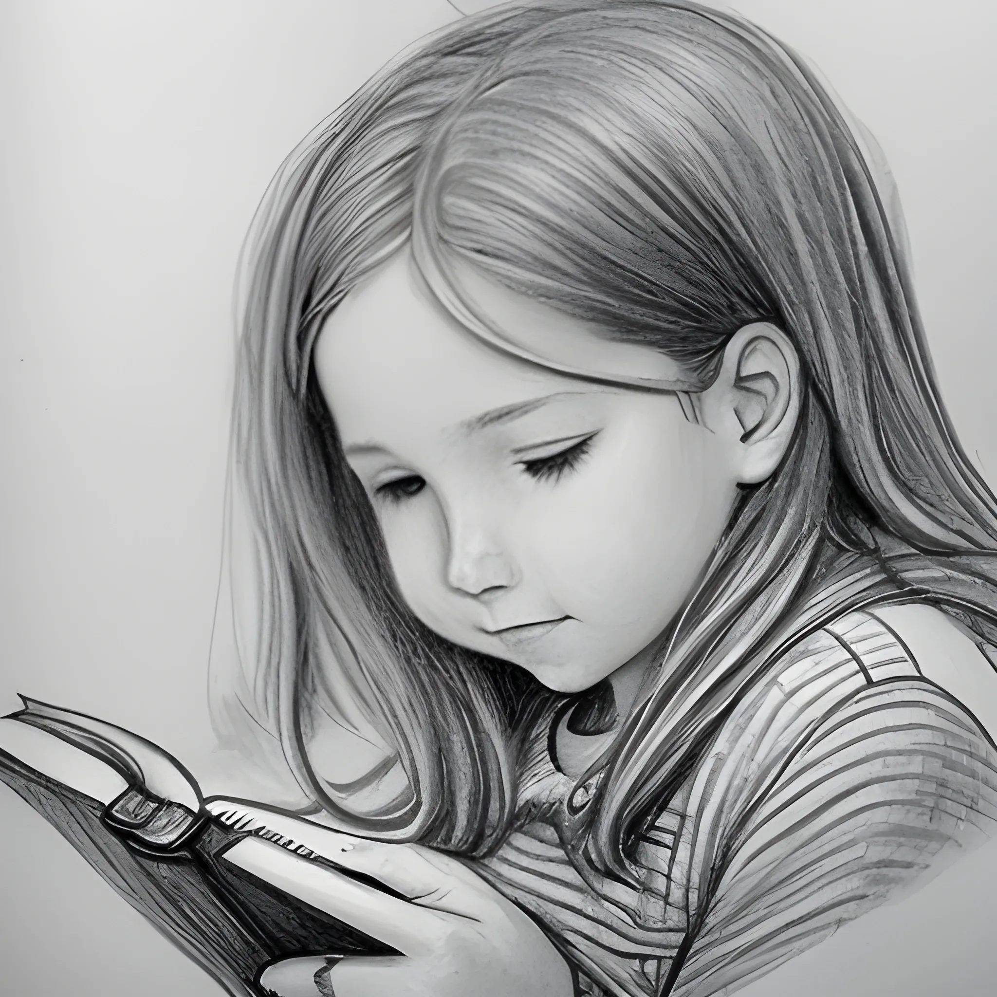 Girl reading book drawing | Whimsical illustration, Art design, Art drawings
