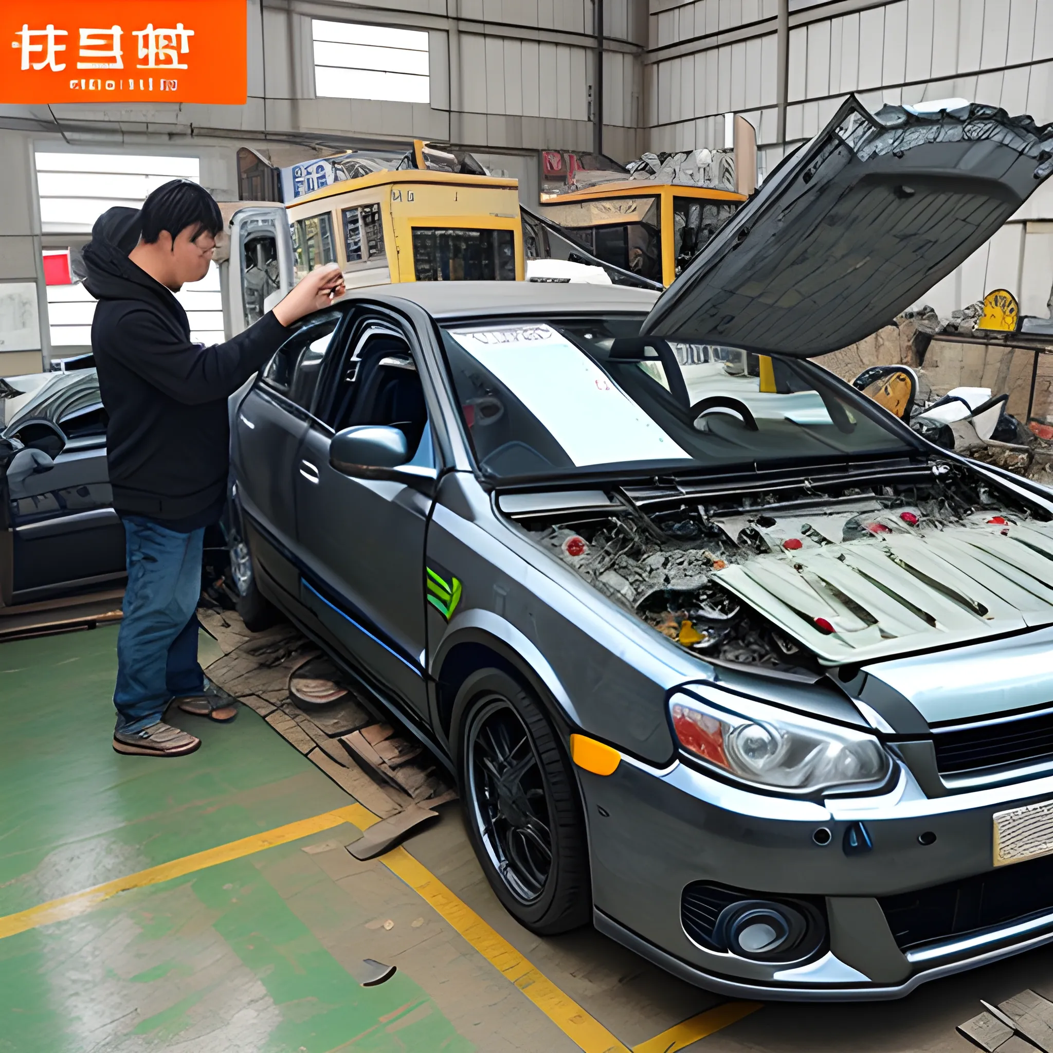 Buy auto parts WeChat image, background picture, car dismantling parts, auto parts