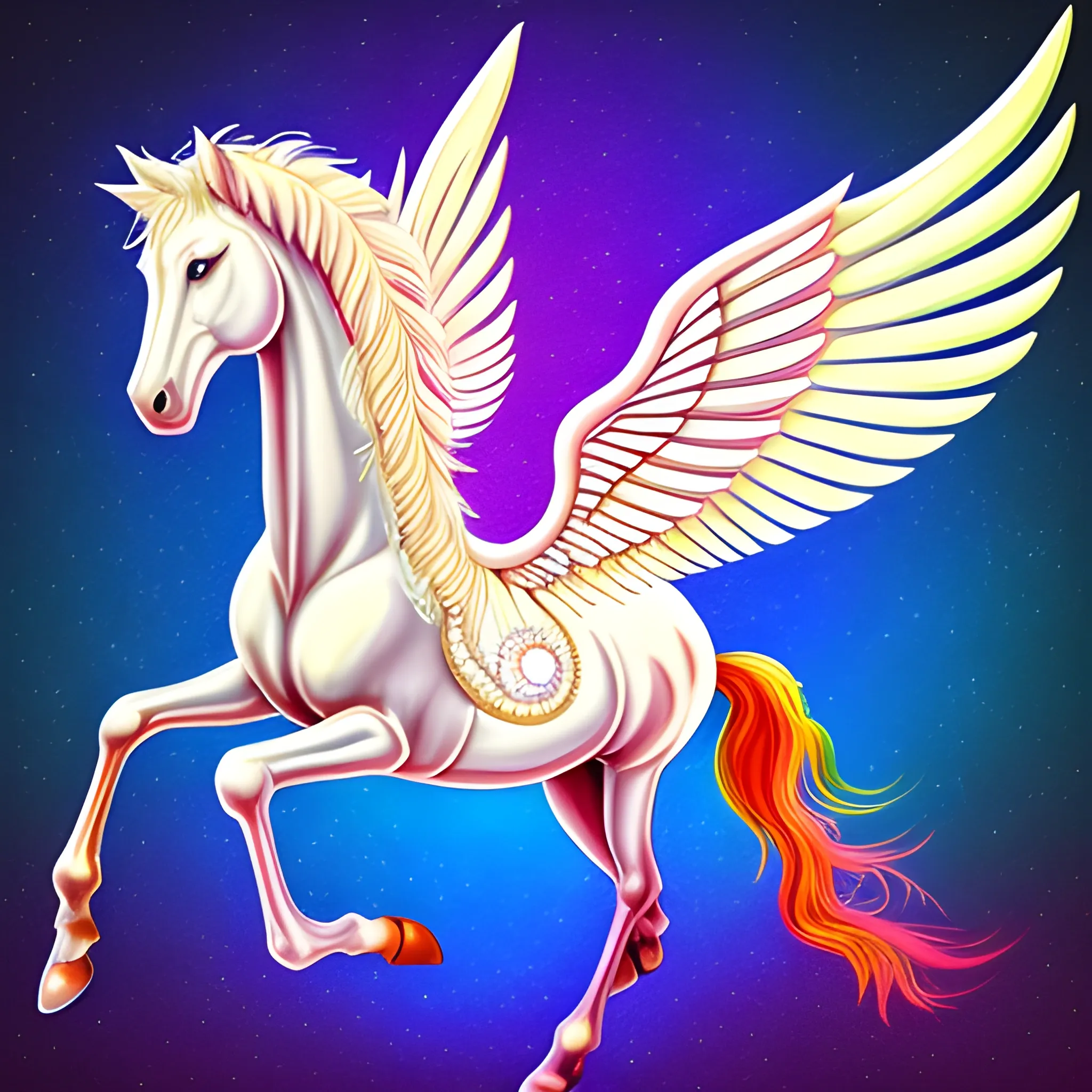 horse with wings, Trippy