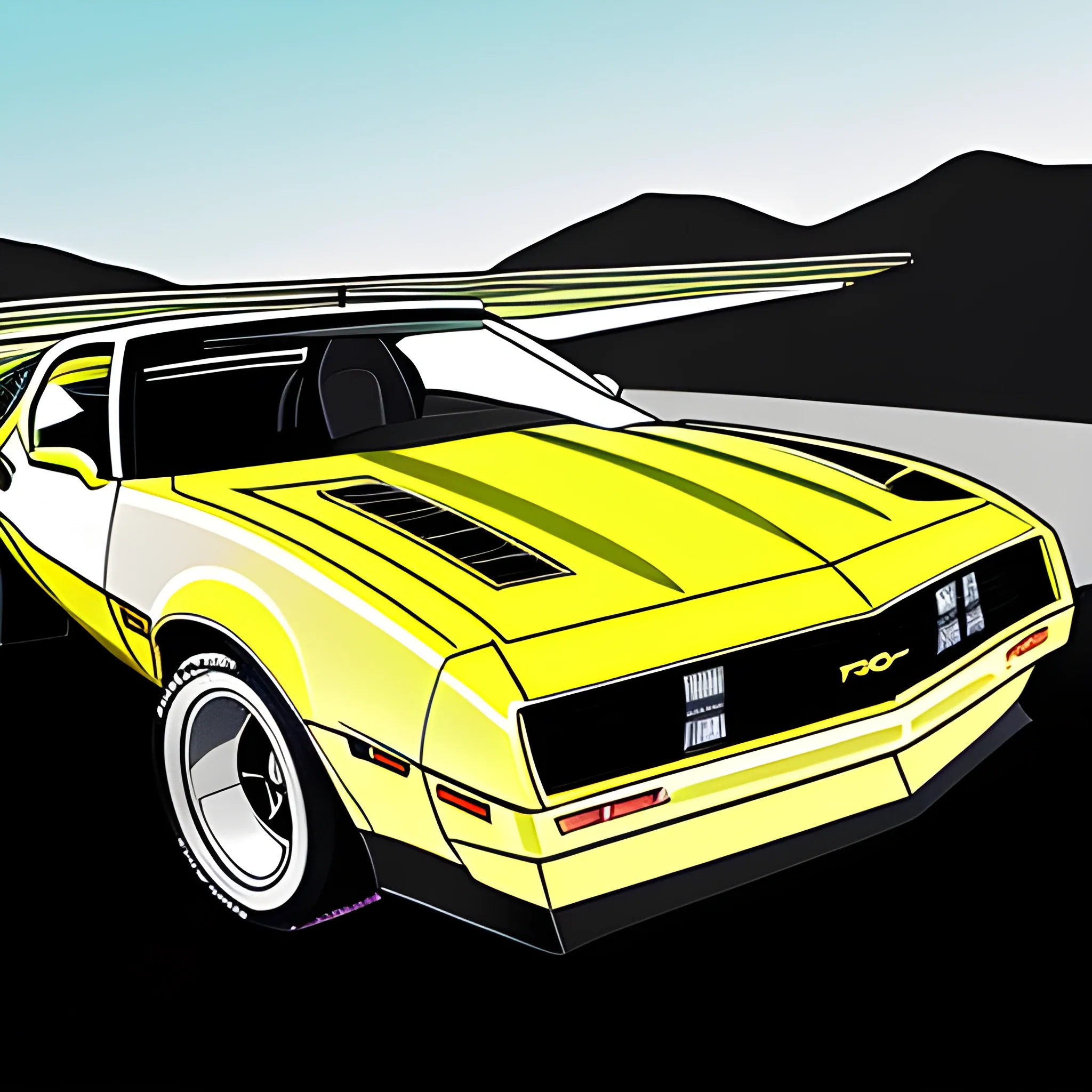 80s iroc camaro illustration 