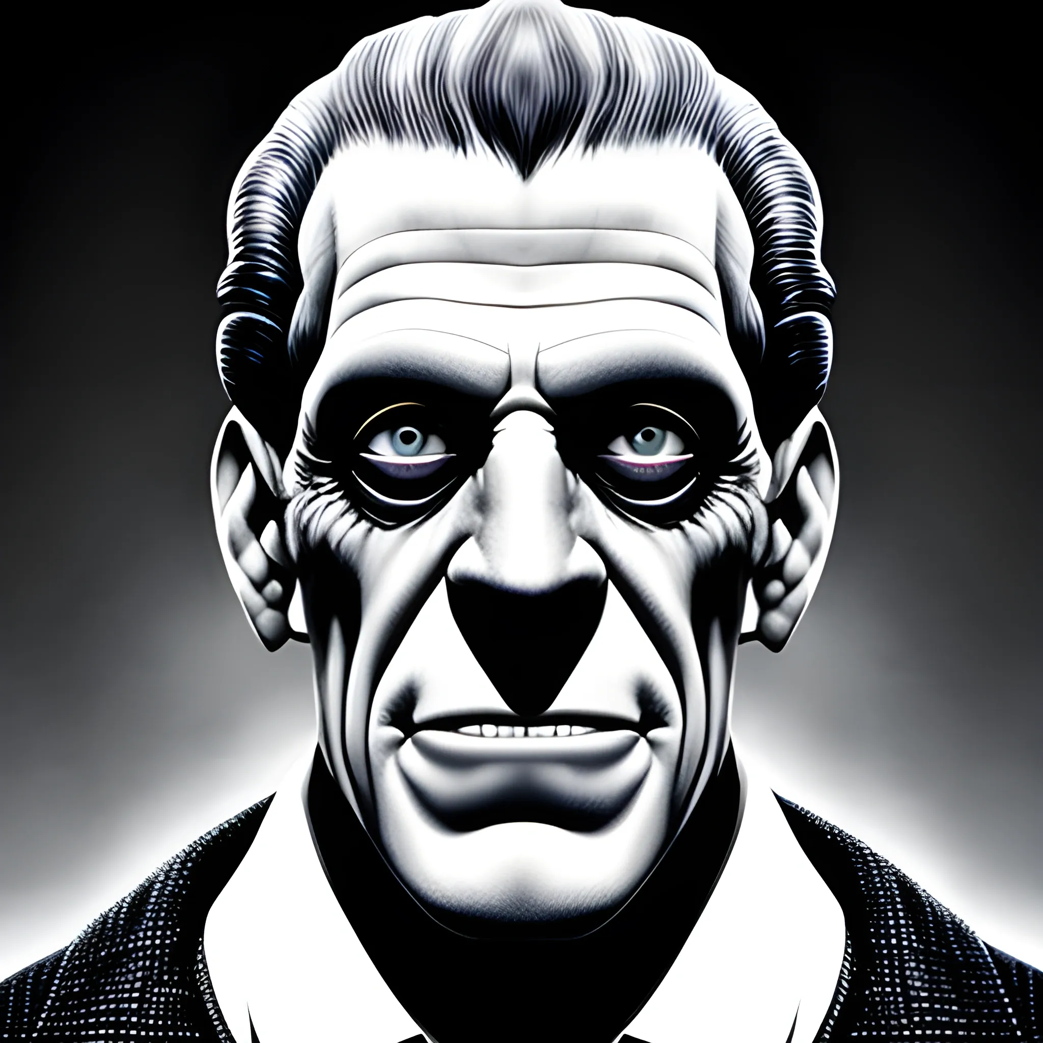 Fred gwynne young as Frankenstein portrait 
