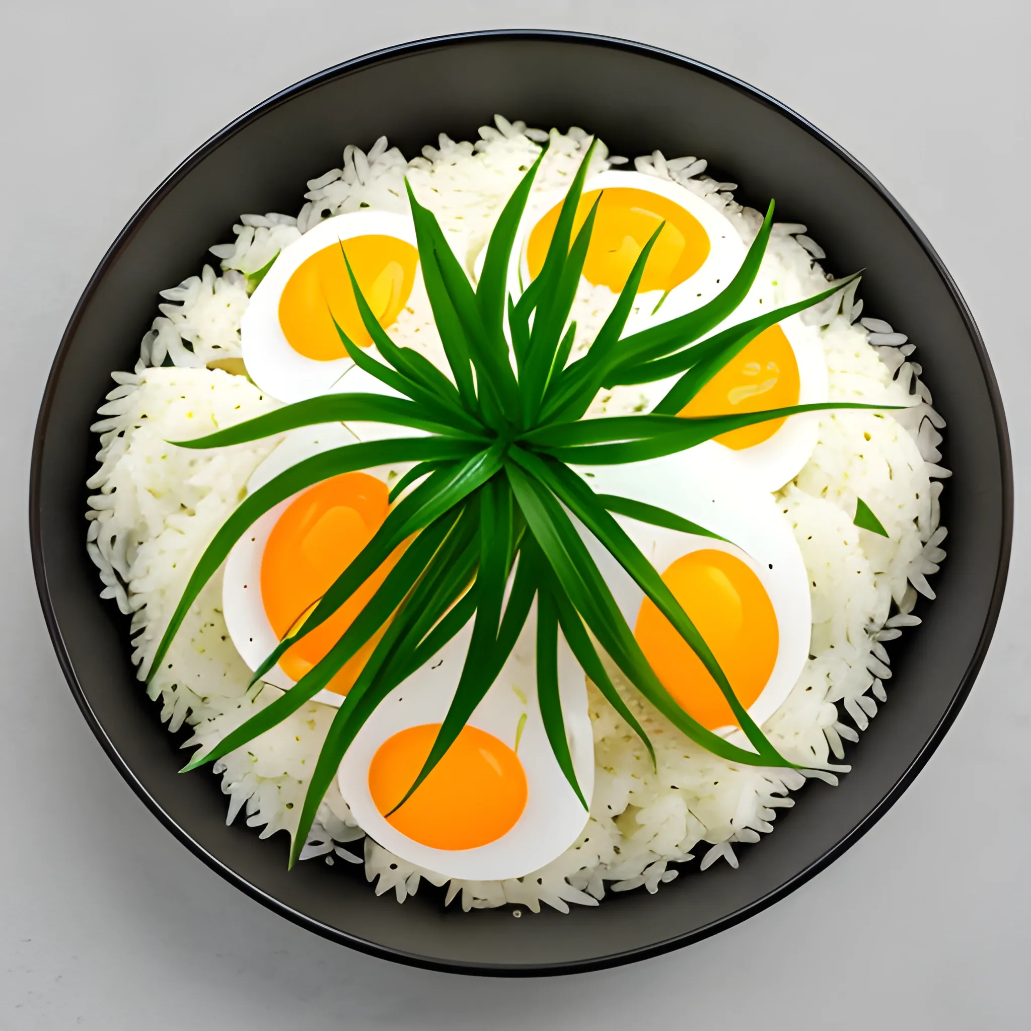 A plant of egg fired rice