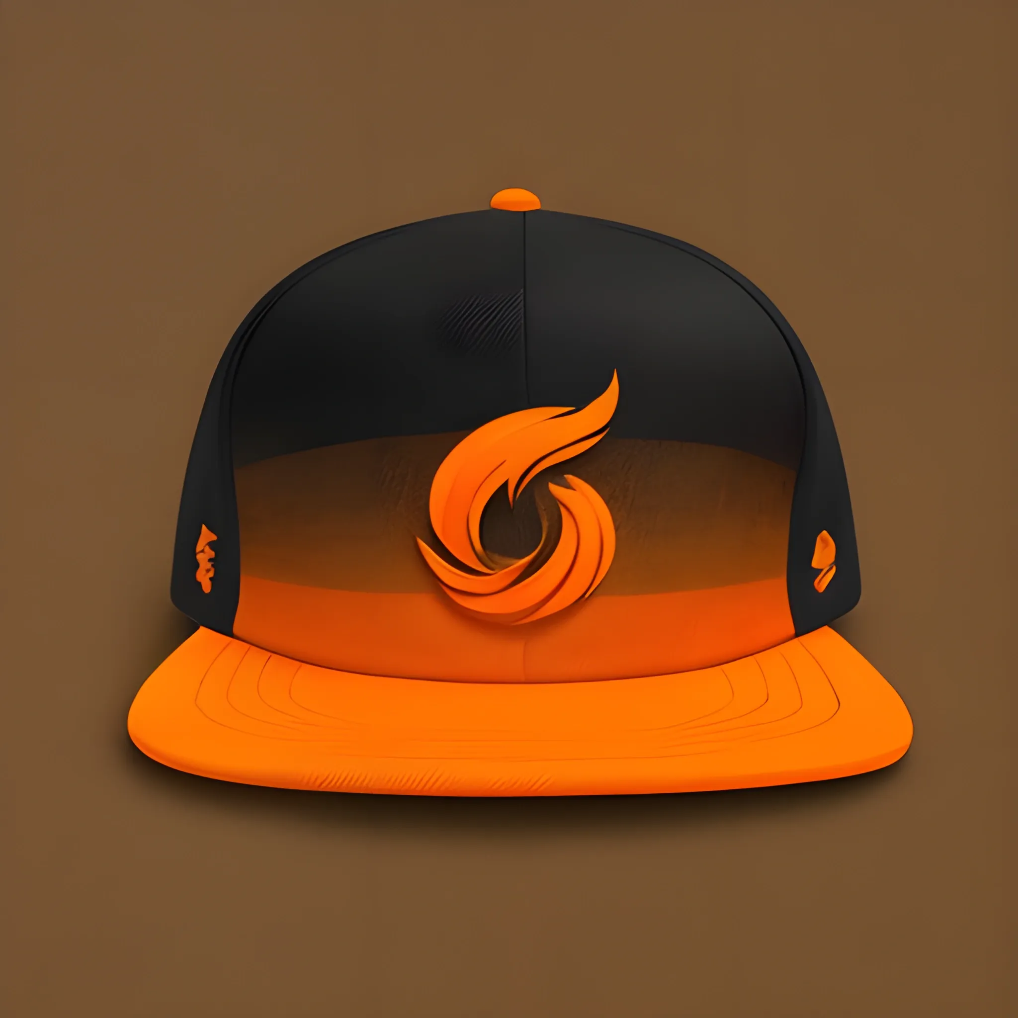 Crea un logo estilizado de llamas que forme la silueta de una gorra. Puedes utilizar colores cálidos como rojo, naranja y amarillo para representar el fuego, y añadir sombras o gradientes para dar profundidad al diseño. para una marca llamada caphells