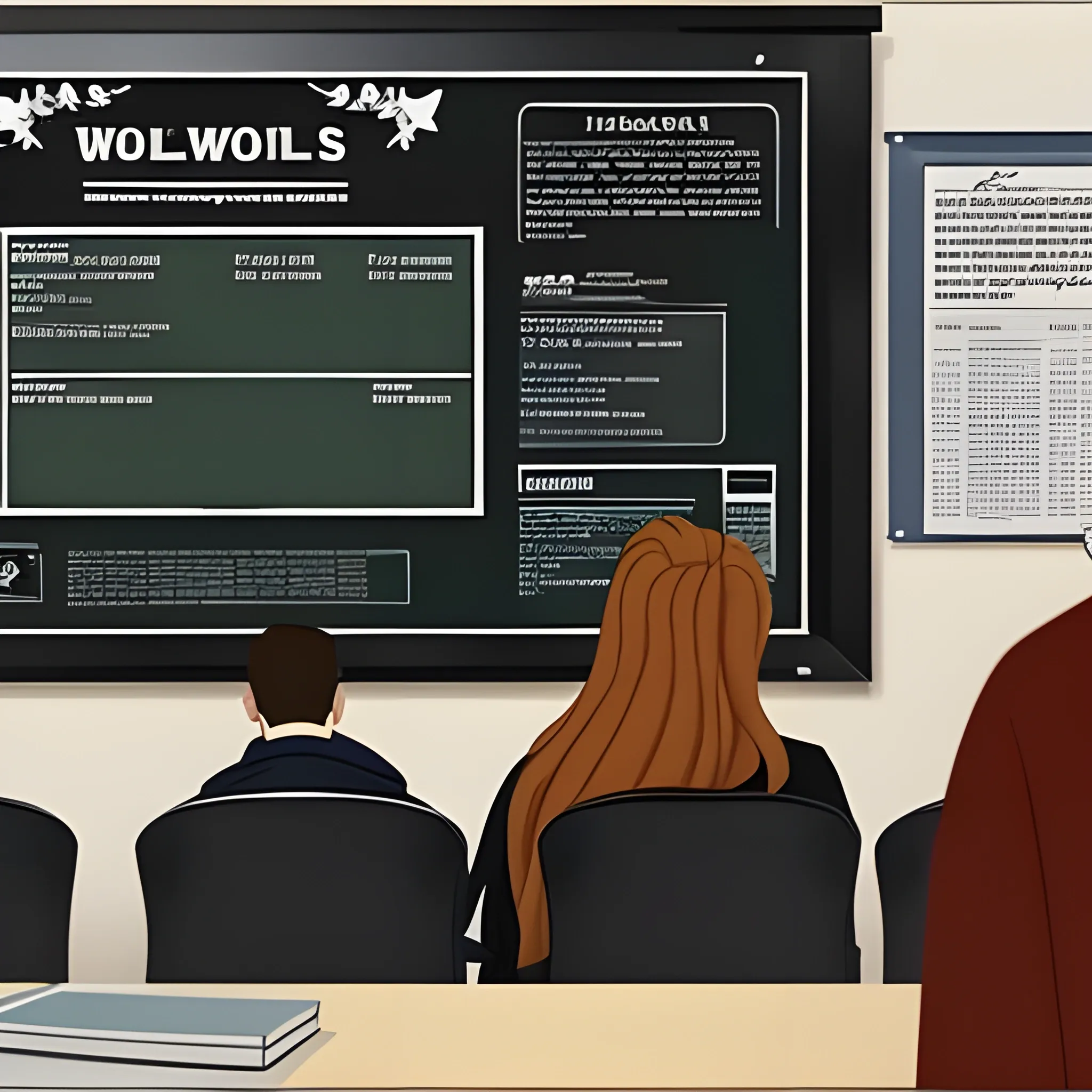 In the classroom, the boys watch the female students doing their homework from behind, and there is a 51 holiday newspaper on the blackboard, two-dimensional animation