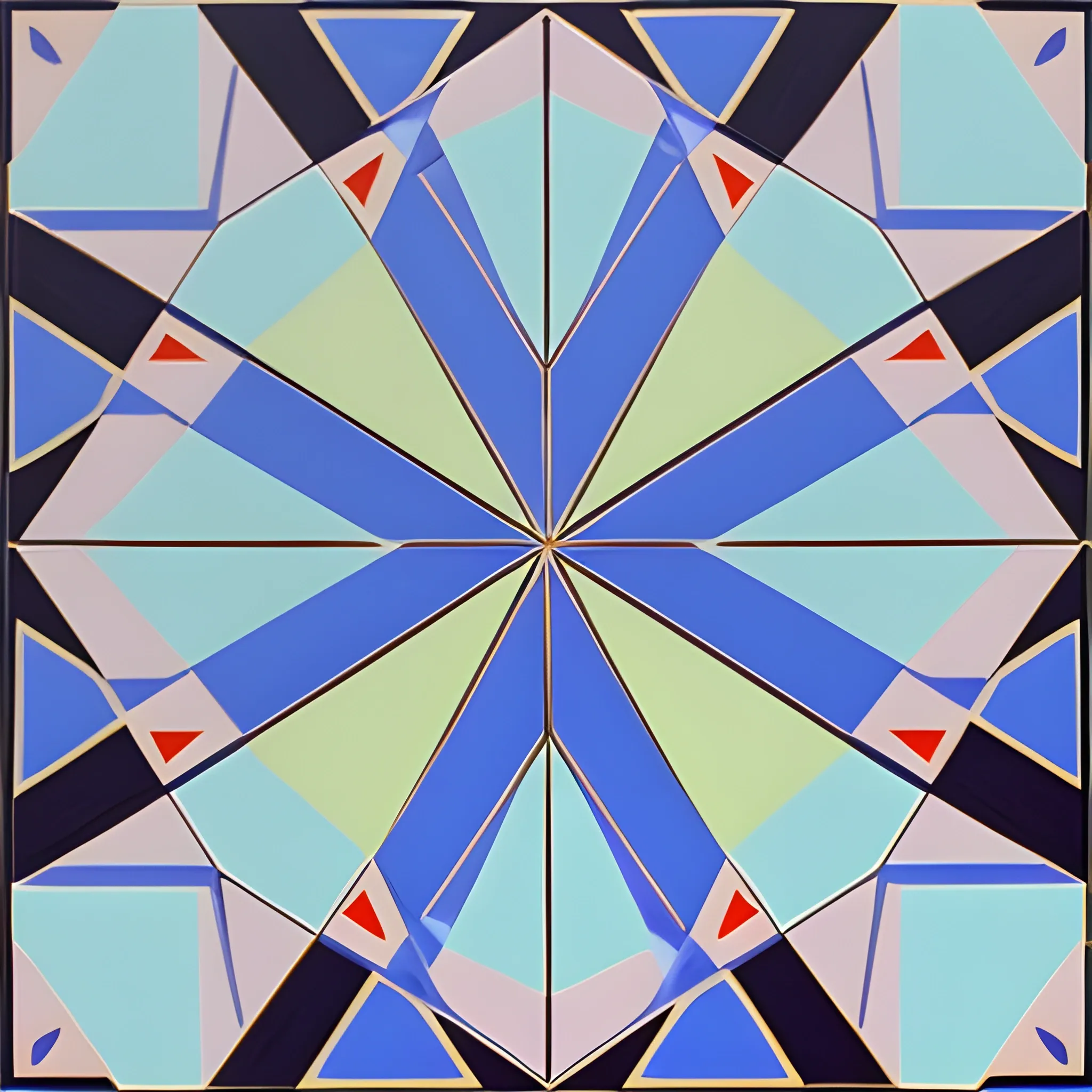 geometric patterns with circles, triangles, squares, and polygons in the style of geometric abstraction, 8k, oil painting, tiles